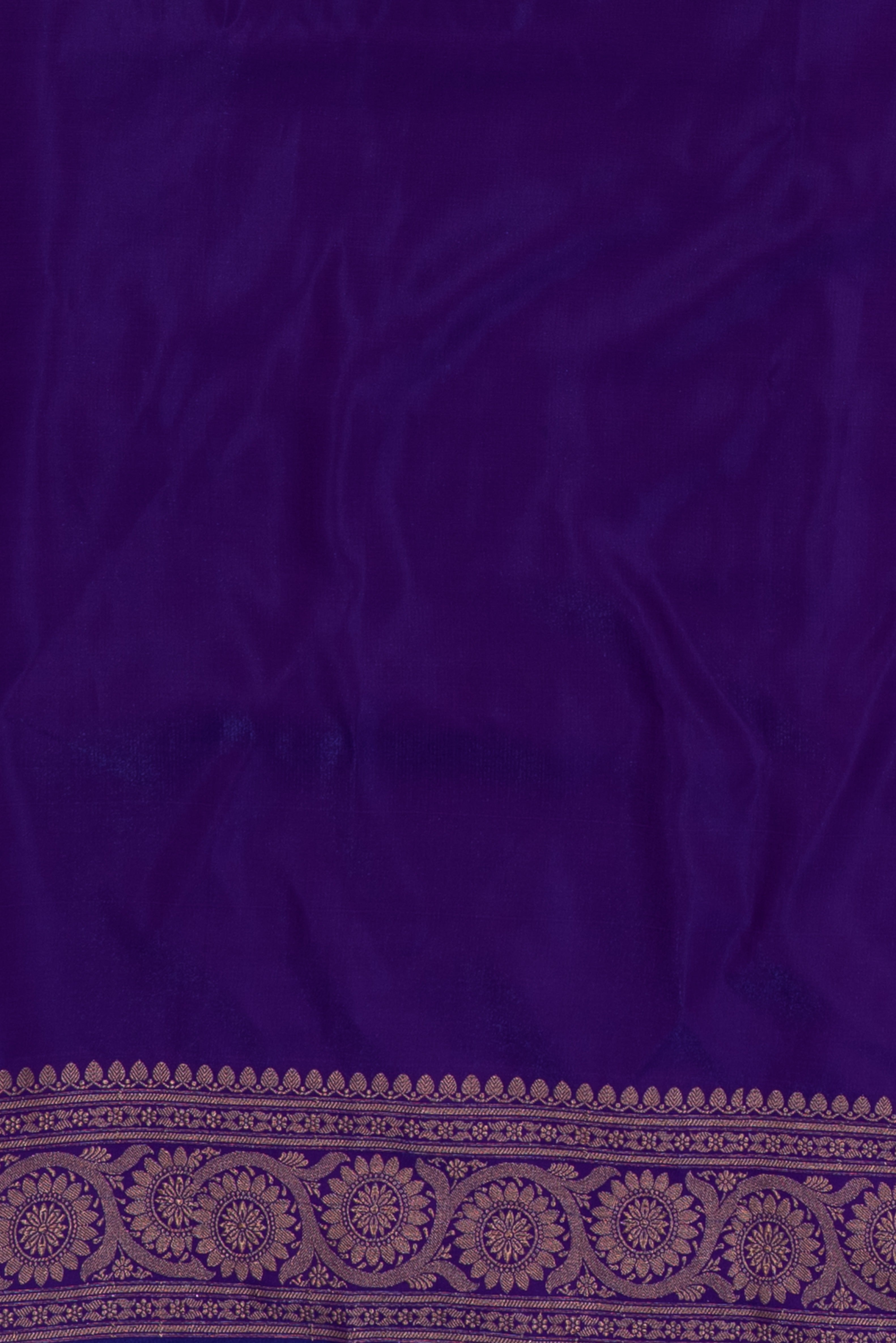 Royal Purple Soft Silk Banarasi Saree with Floral Pallu