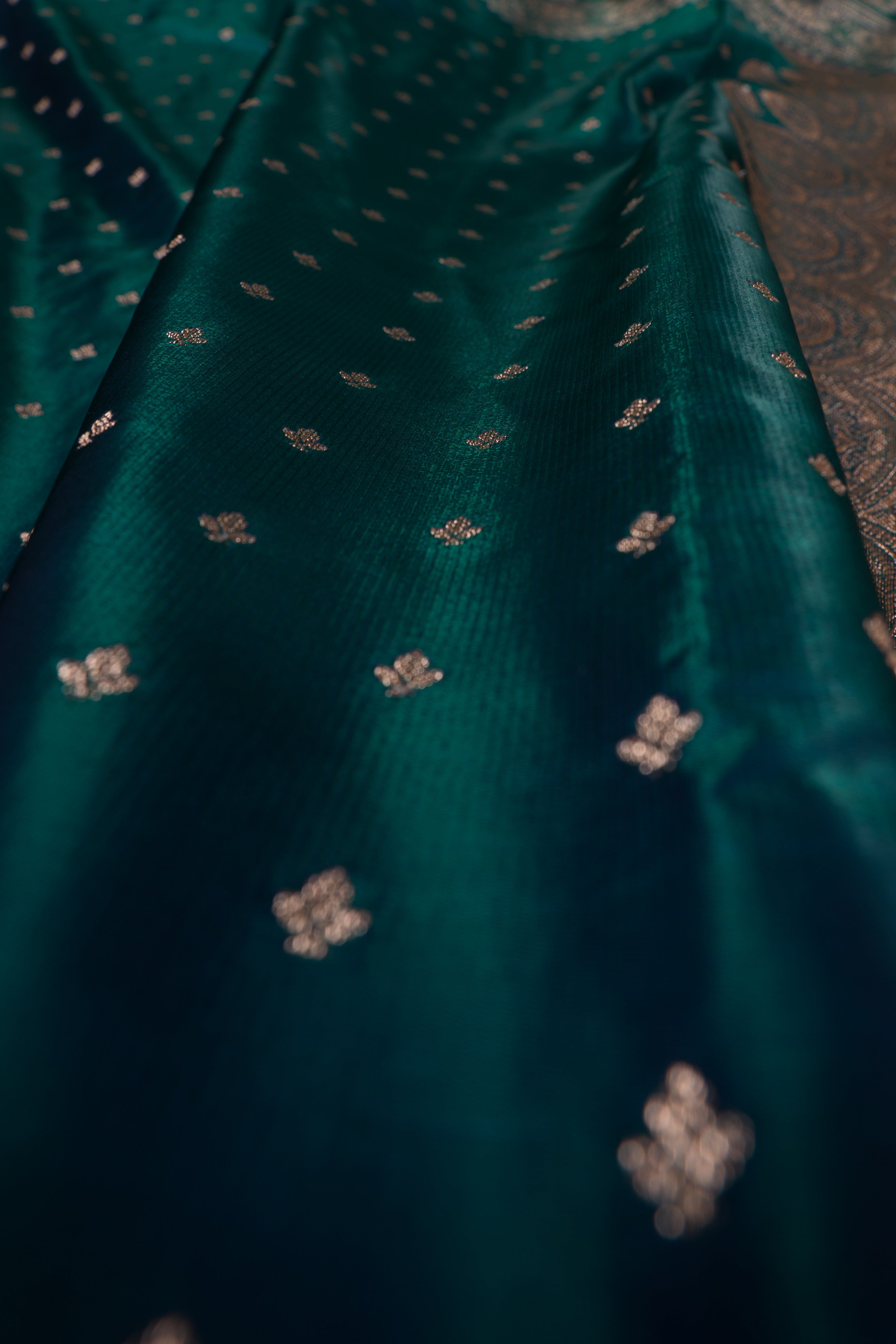 Royal Blue Soft Silk Banarasi Saree with Statement Floral Pallu