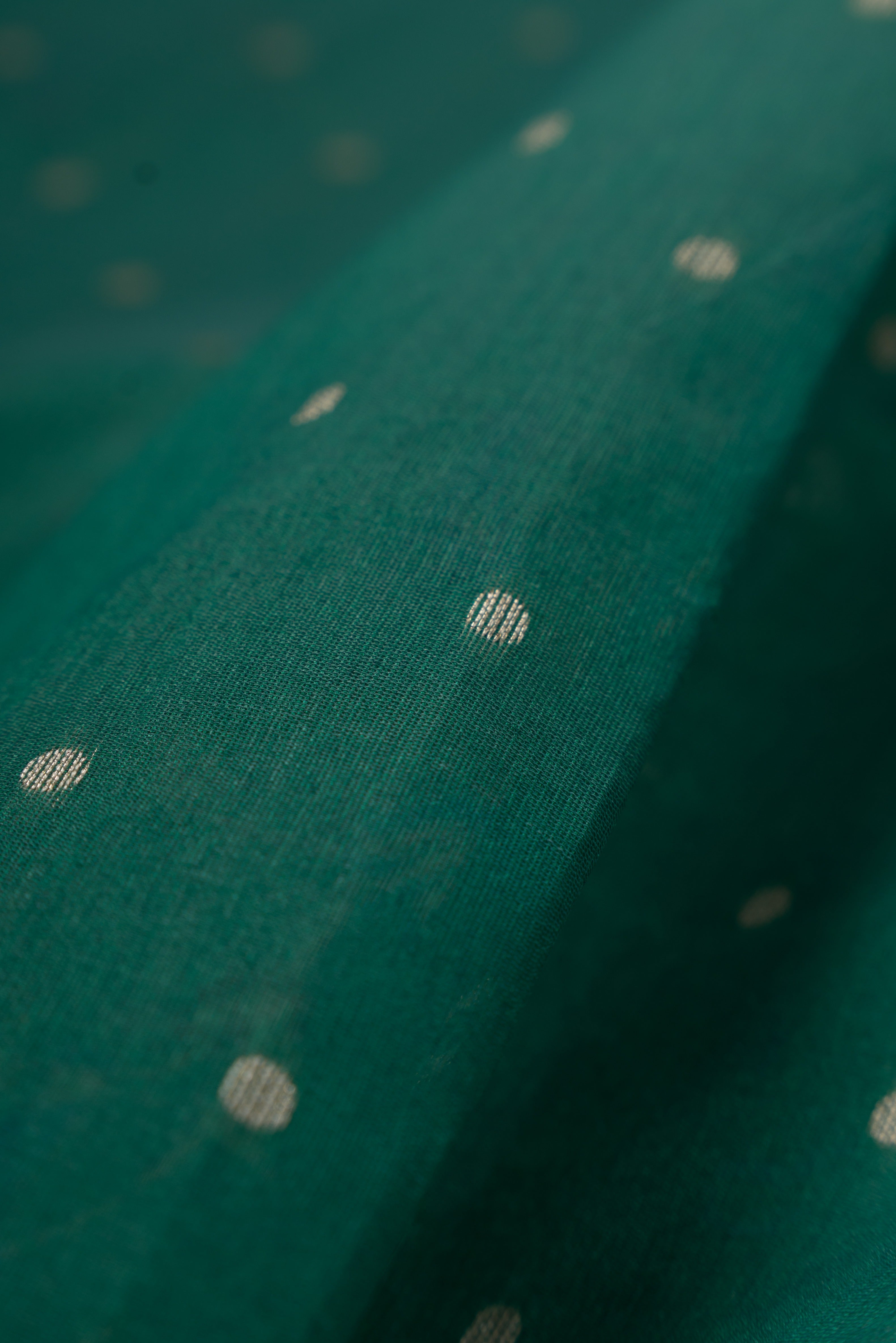 Panna Green Tussar Silk Paithani Saree with Munya border and Resham Zari