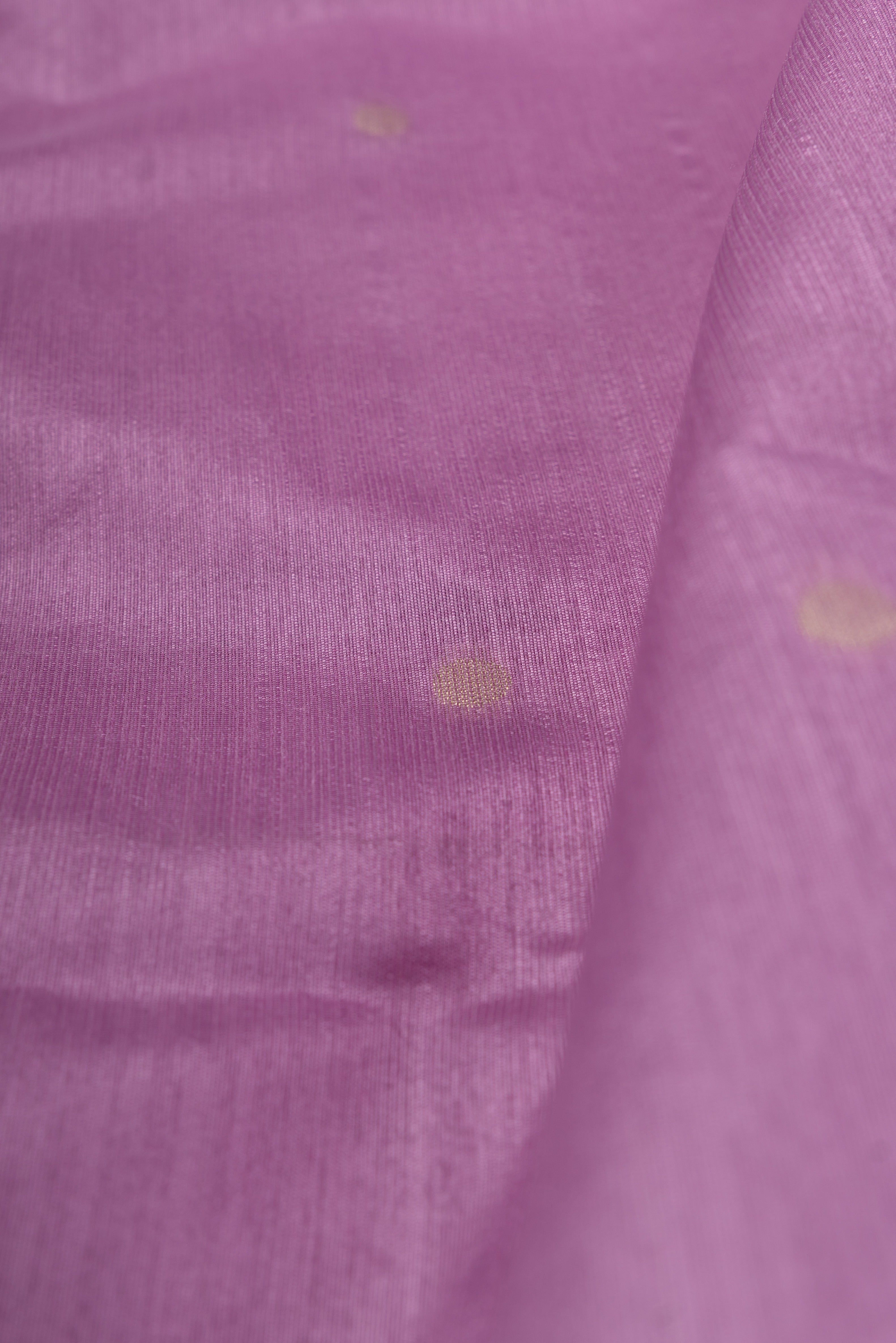 Baby Pink Tussar Silk Paithani Saree with Asawali border and Resham butti blouse