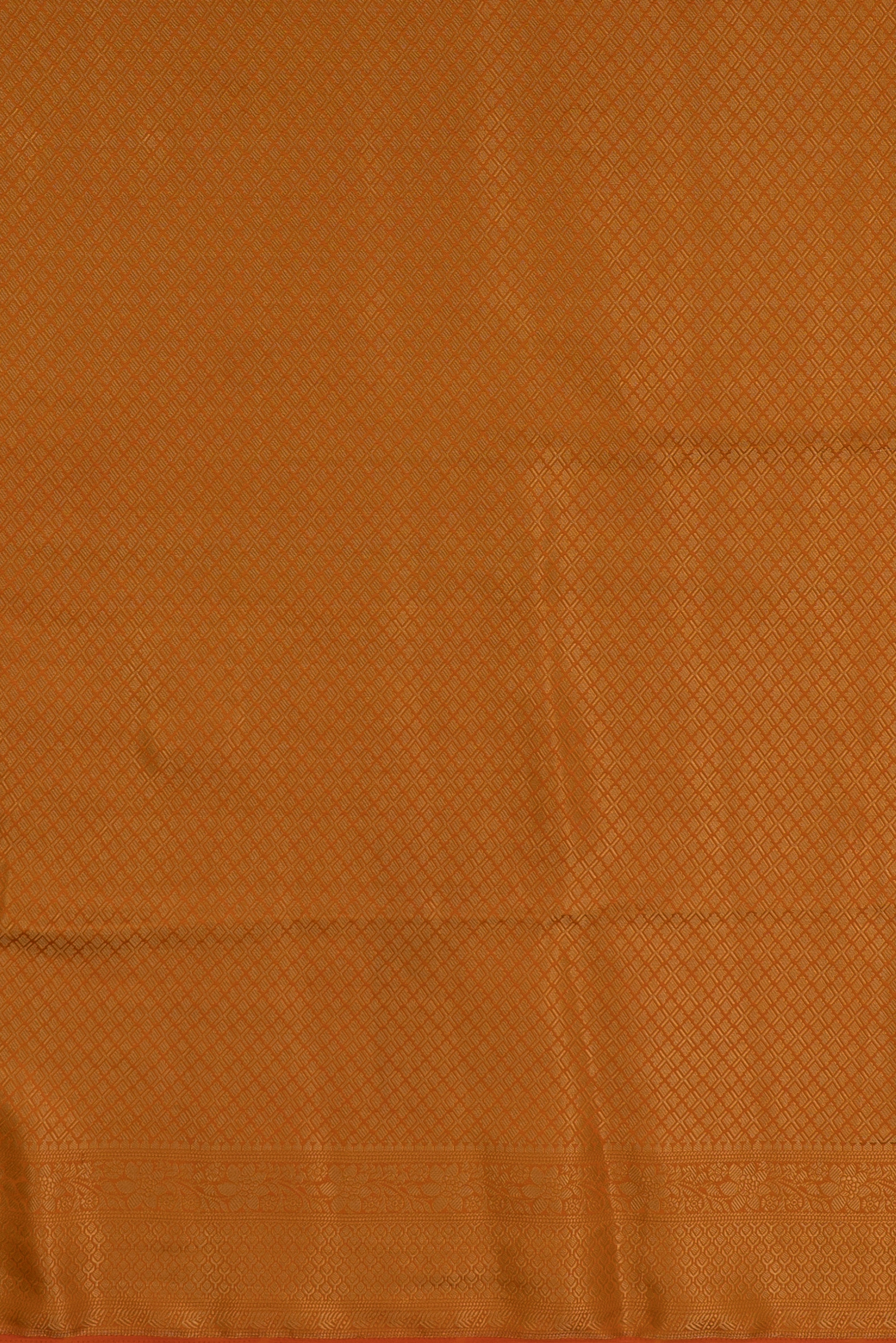 Orange Tussar Silk Banarasi Saree with Rose butti