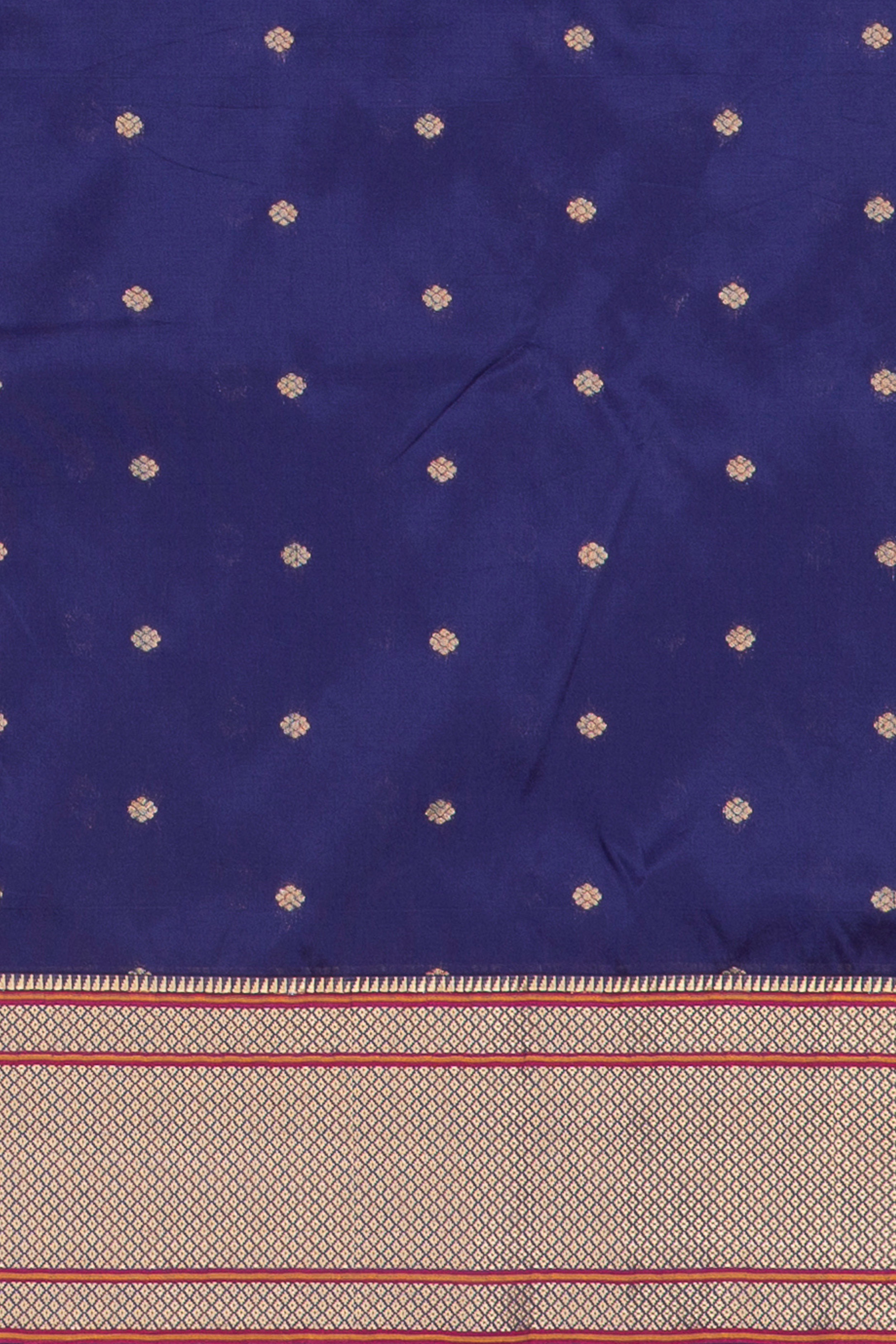 Maharani Purple Apurva Silk Paithani Saree with Chattai Border, Multi Pallu and Self Blouse