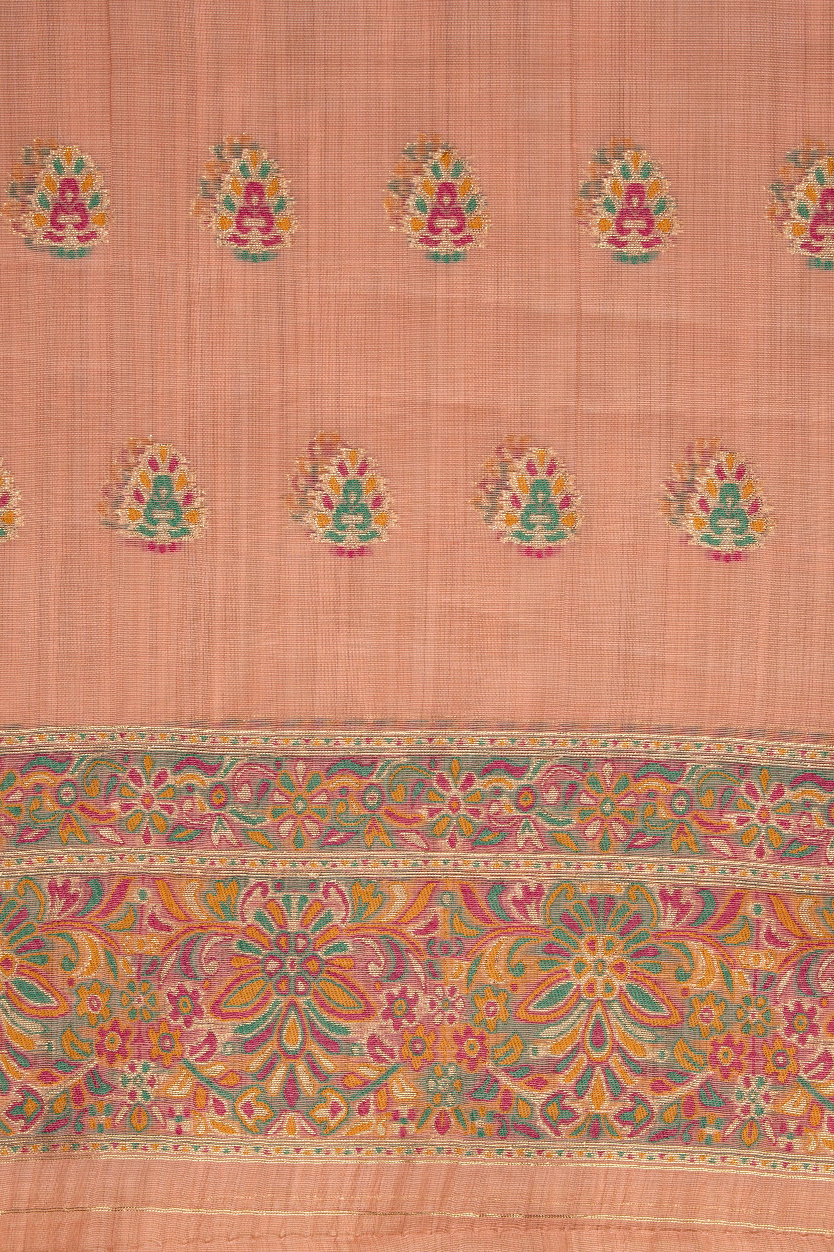 Pastel Pink Cotton Pashmina Saree
