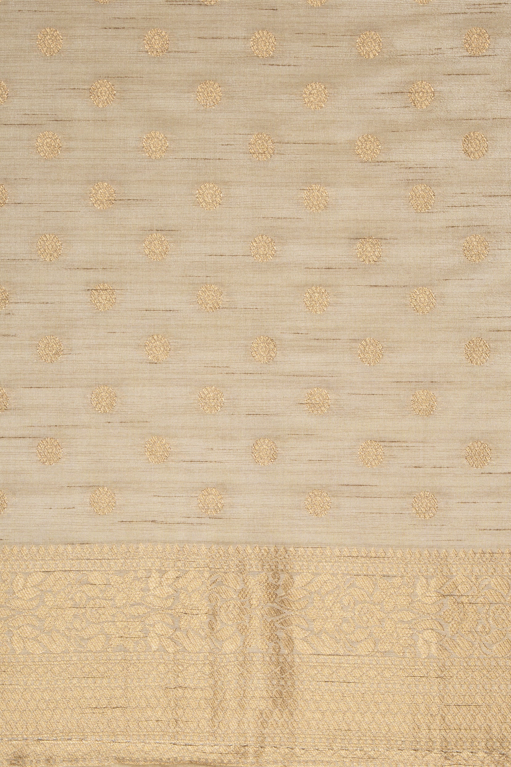 Cream Silk Linen Saree