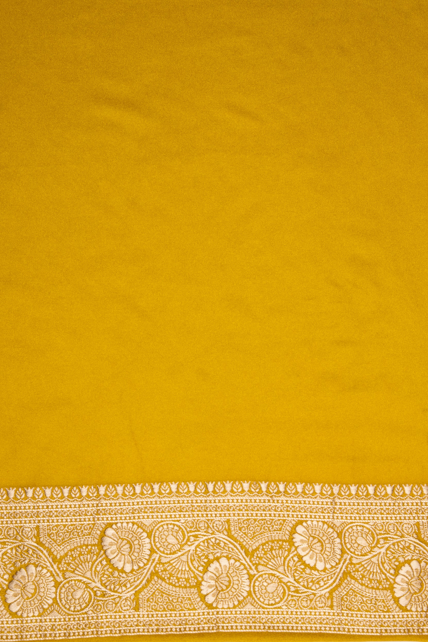 Mustard Yellow Georgette Banarasi Saree