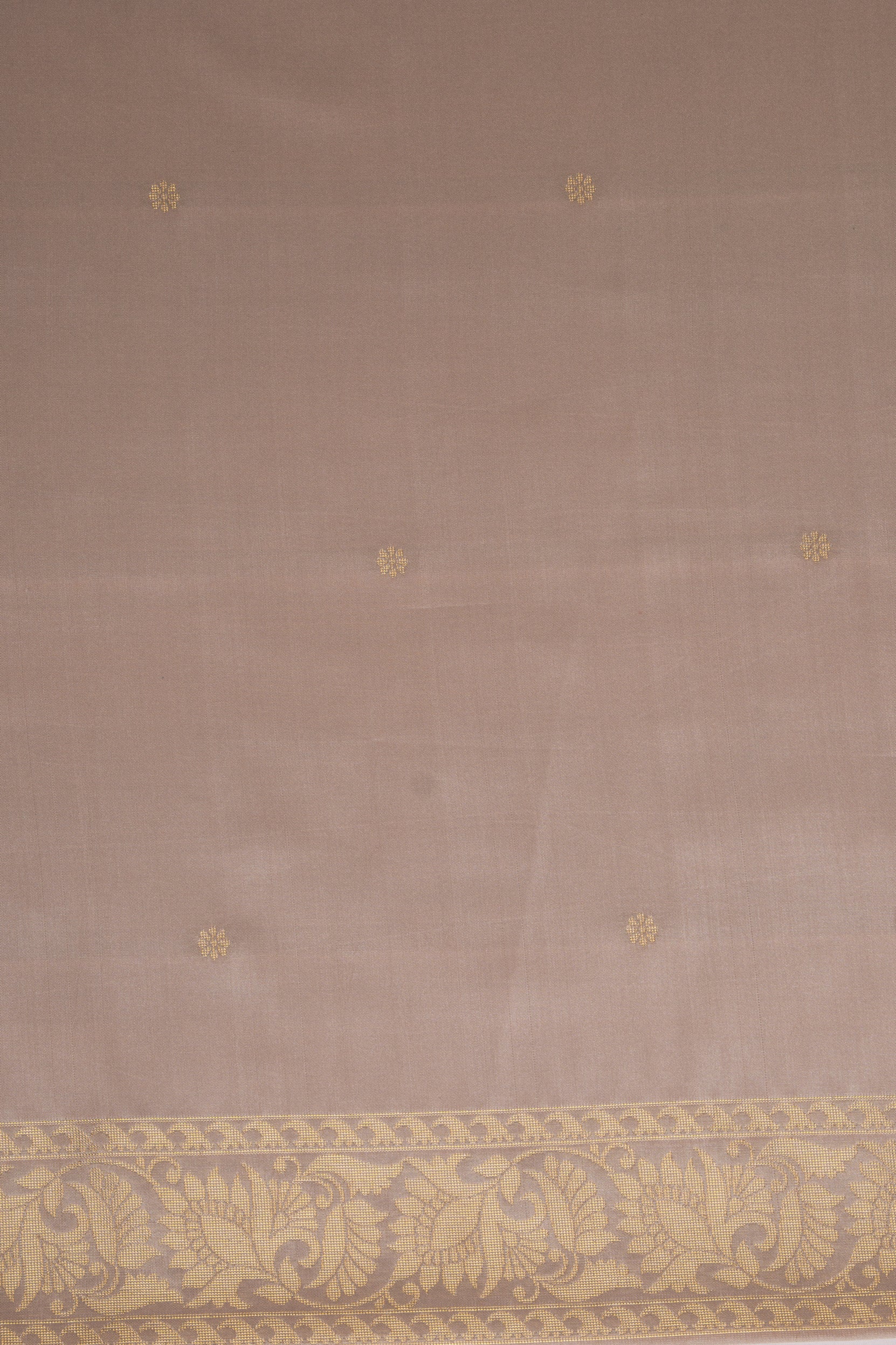 Cream Katan Silk Saree