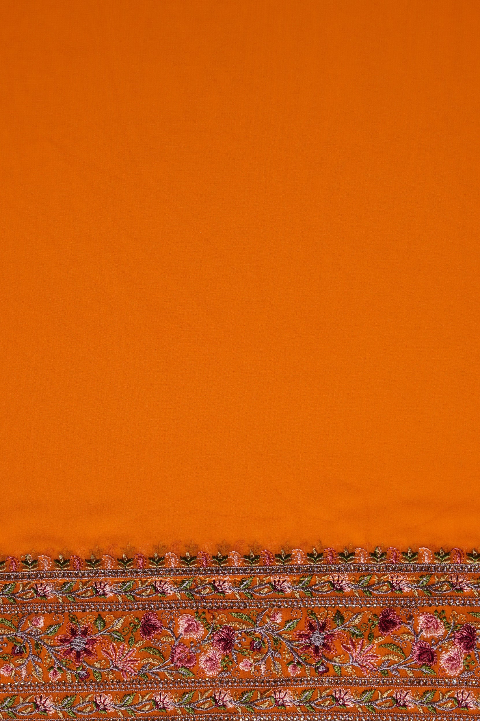 Orange Georgette Pashmina Saree
