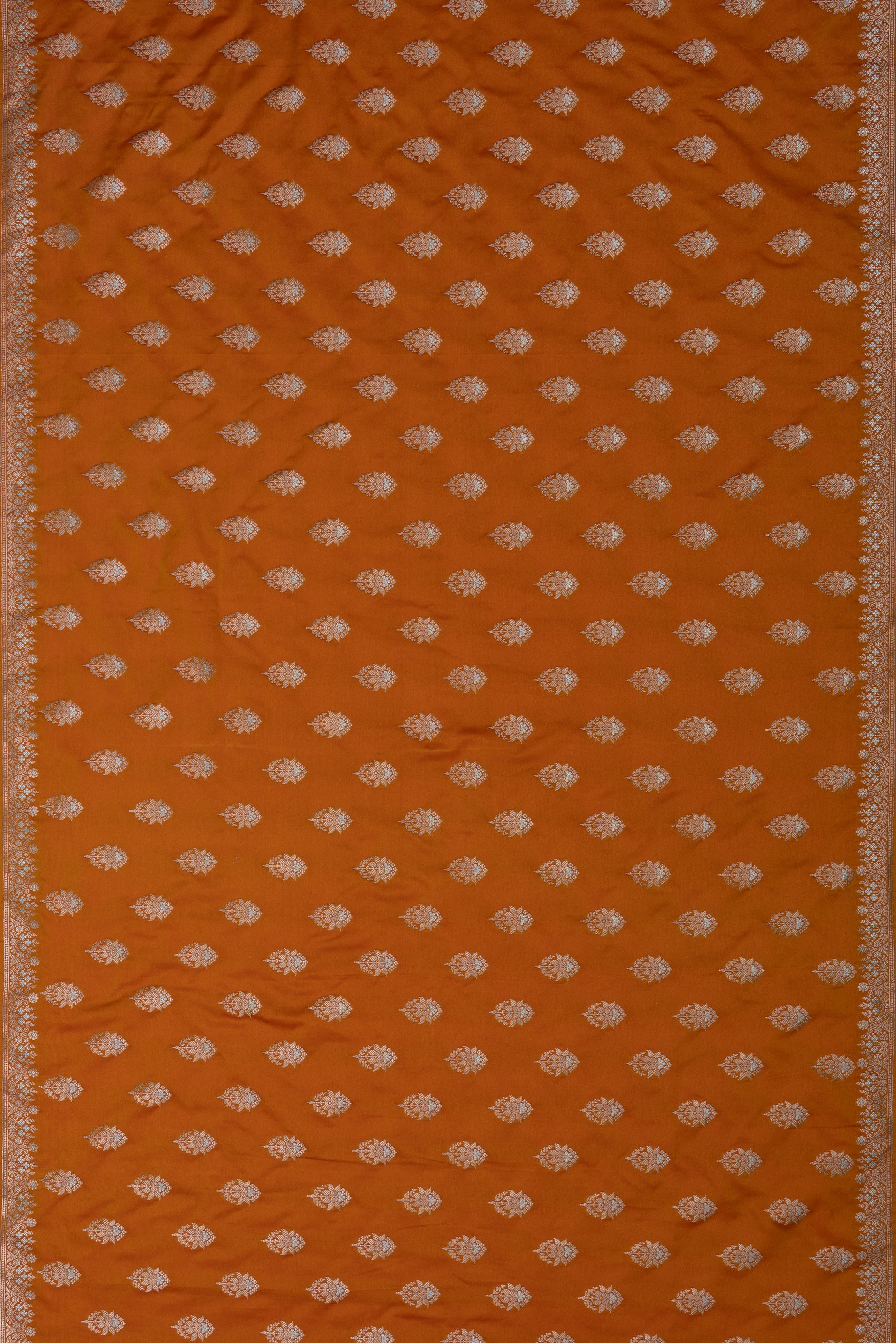 Royal Mustard Katan Silk Banarasi Saree with Dual Zari Border