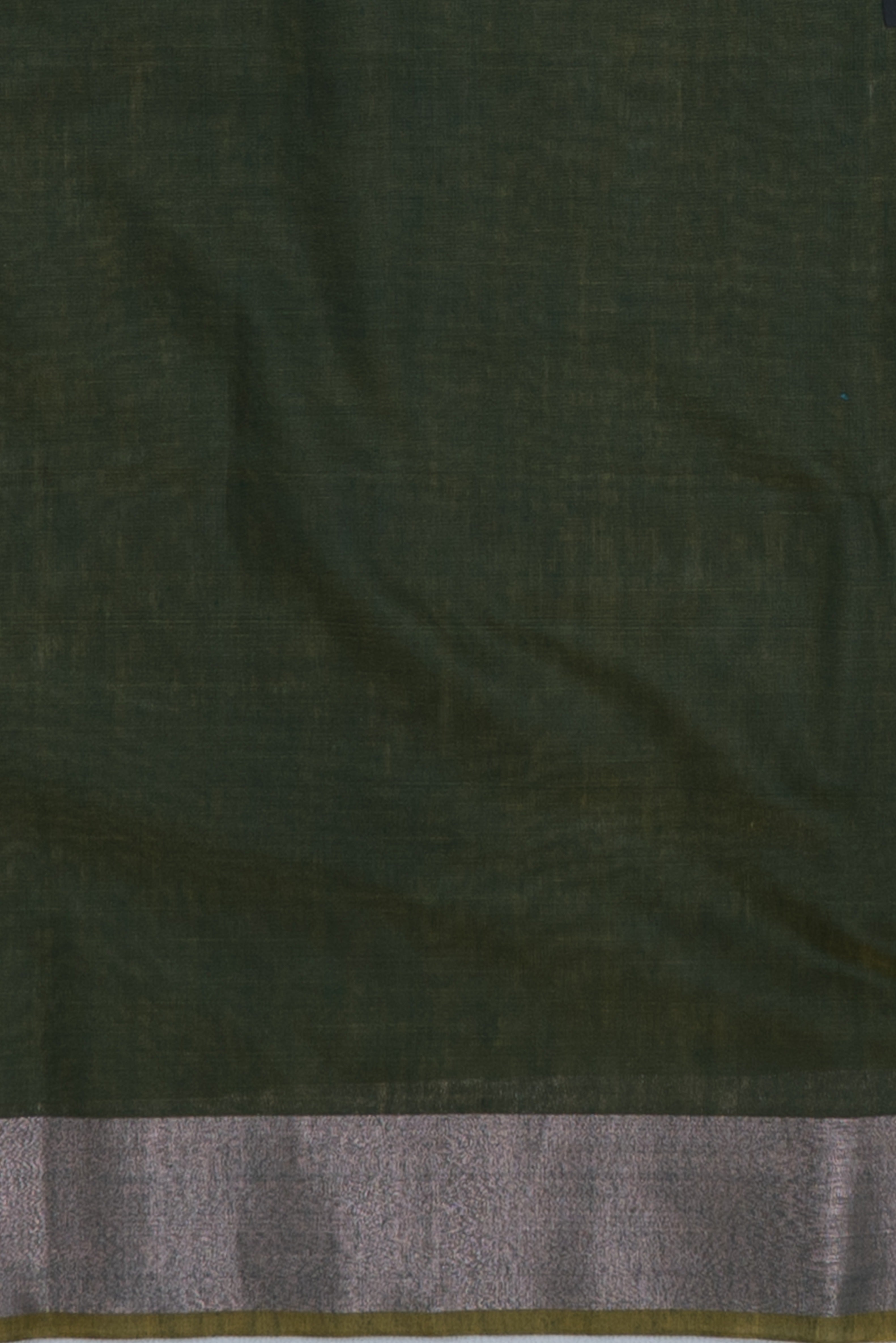 Mehndi Green Cotton Saree with Mukul butti and Resham Pallu