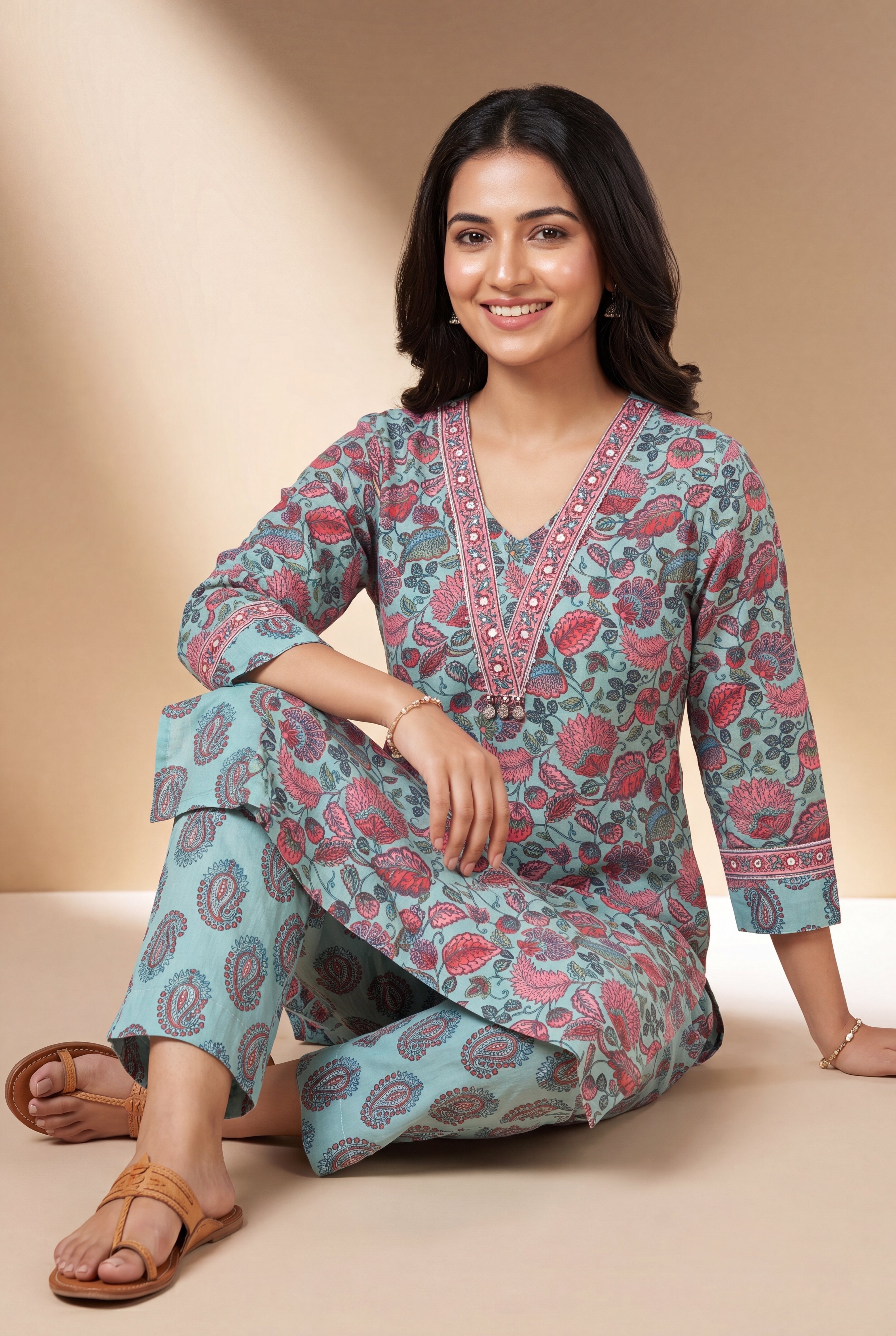 Aqua Blue Mukulā Co-ord Set
