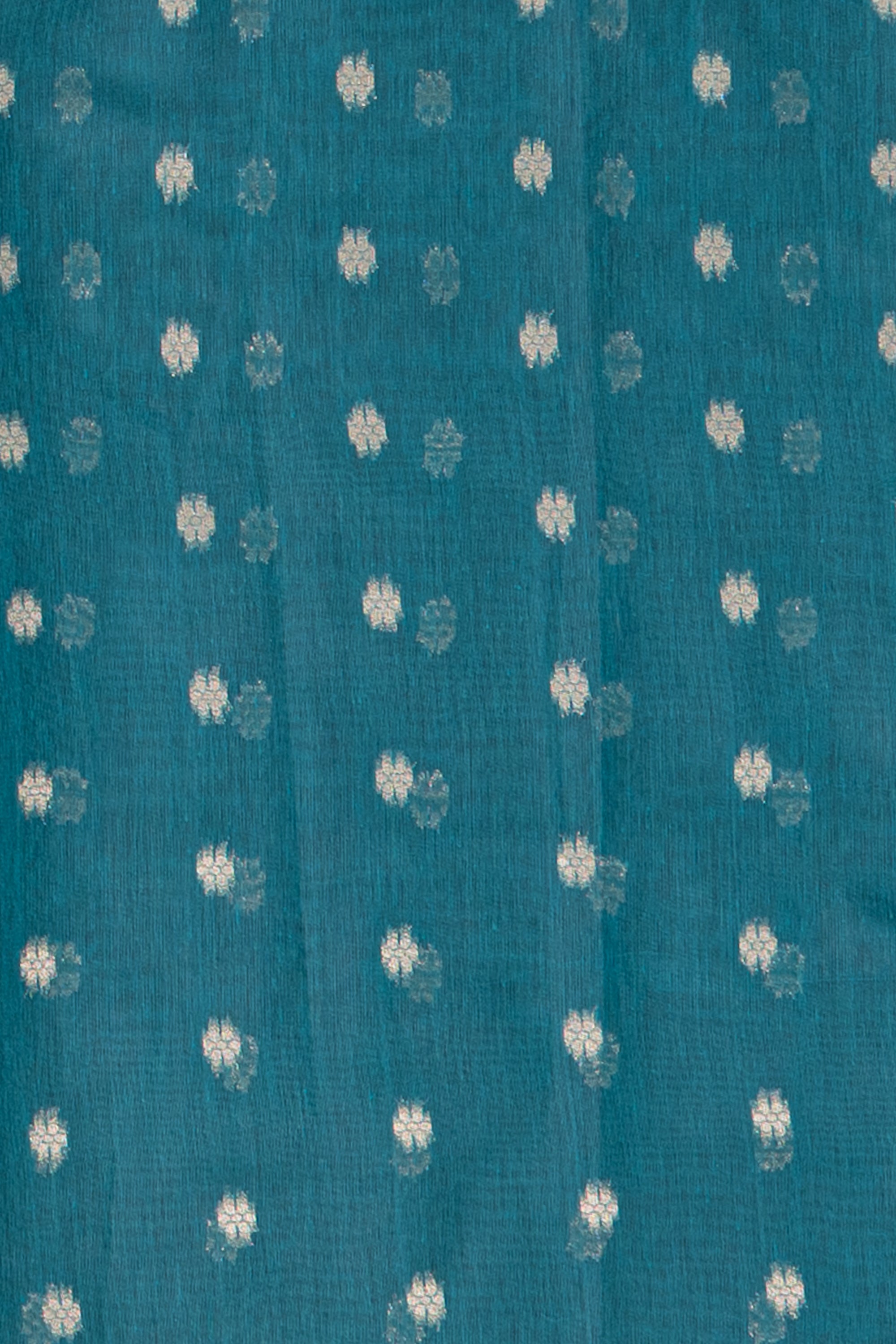 Peacock Green Jamdhani Cotton Paithani Saree with Resham stripes, Zari butti and Sequins work