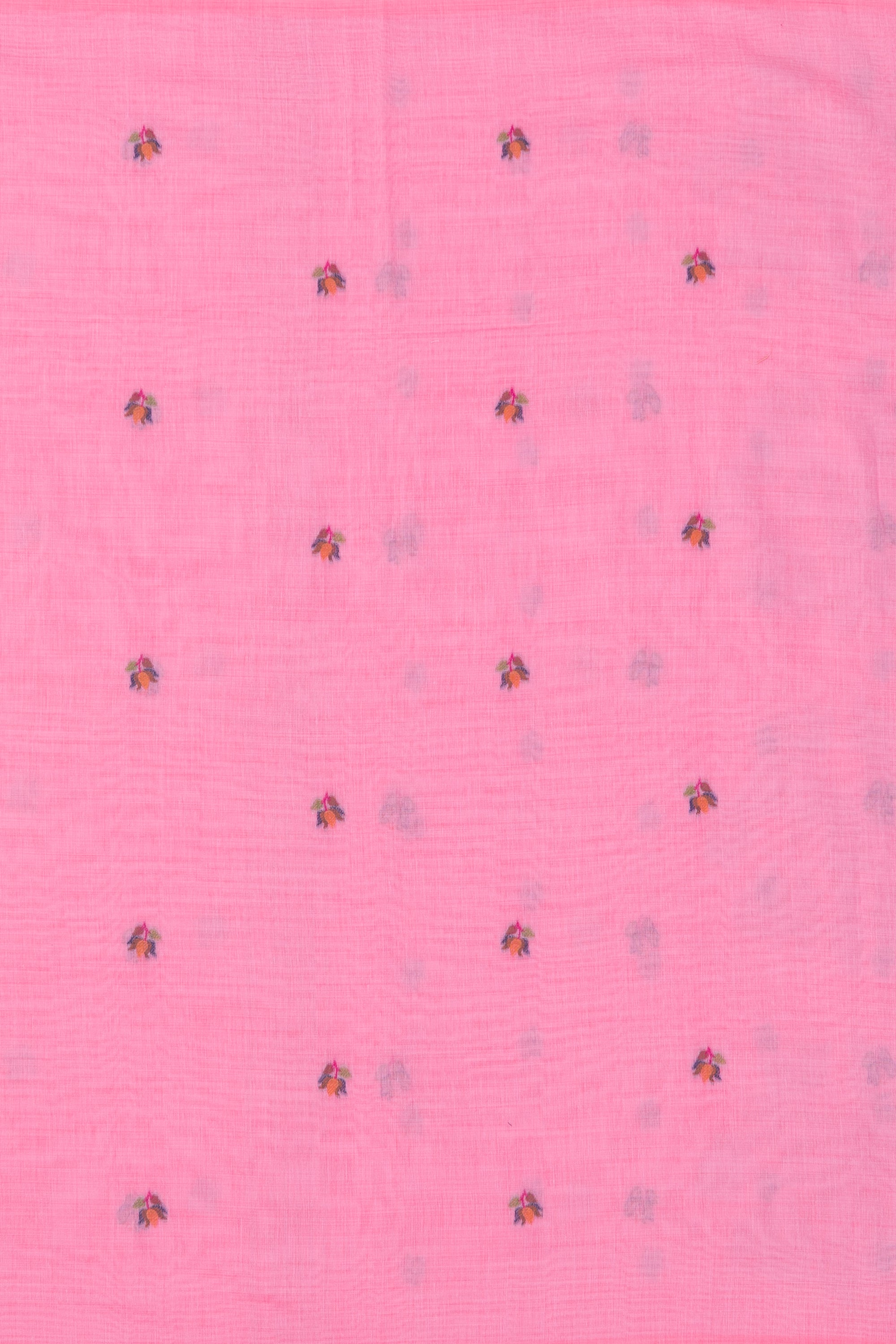 Baby Pink Cotton Saree with Padma Pallu and Resham threadwork butti