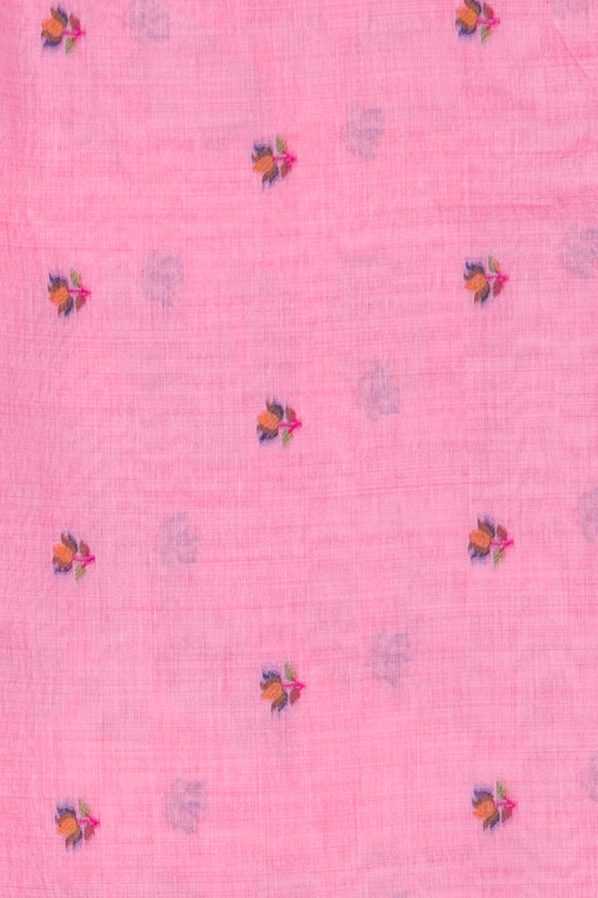 Baby Pink Cotton Saree with Padma Pallu and Resham threadwork butti