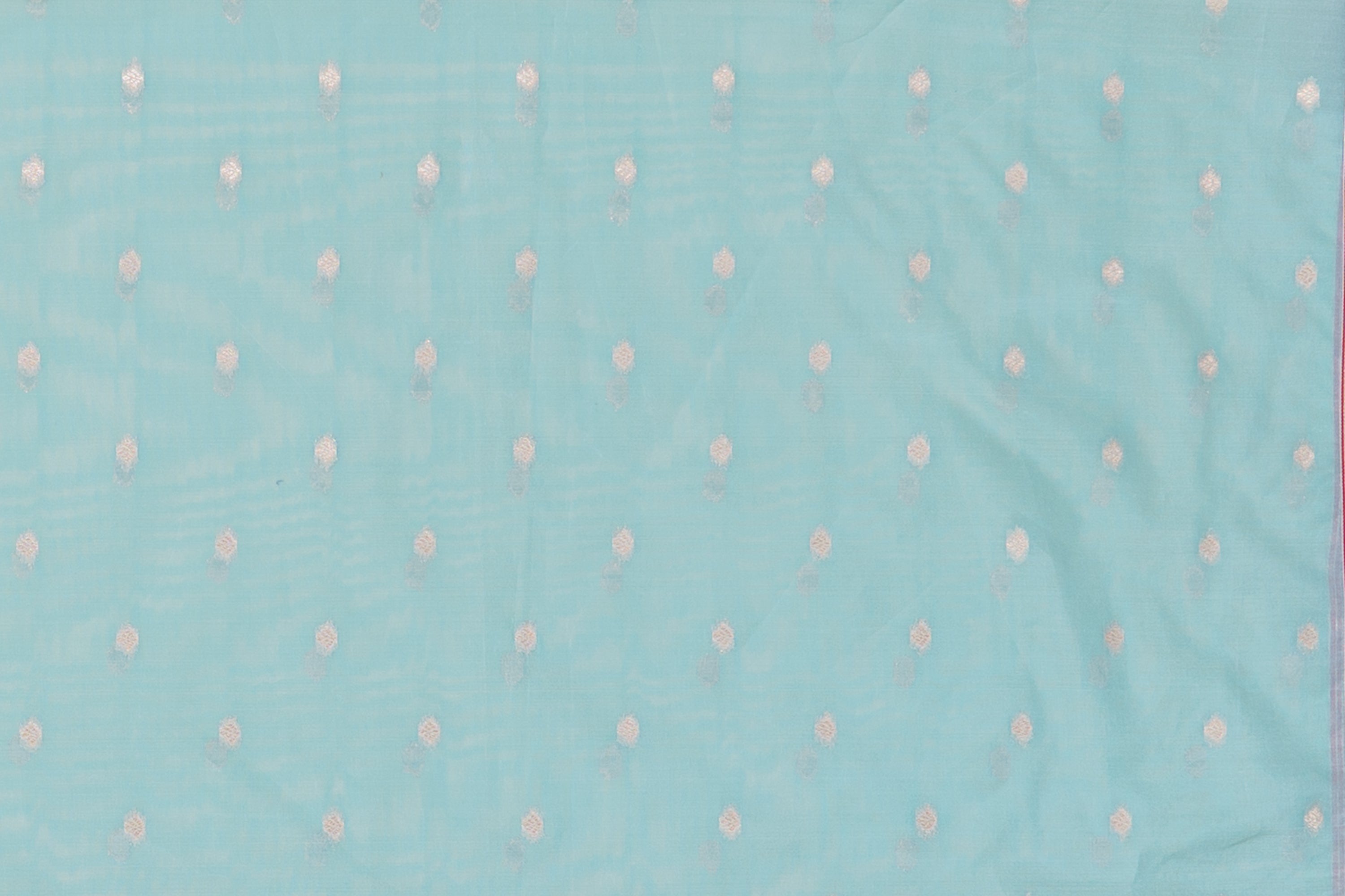 Pastel Blue Tissue Organza Paithani Saree with Hans Pallu and border