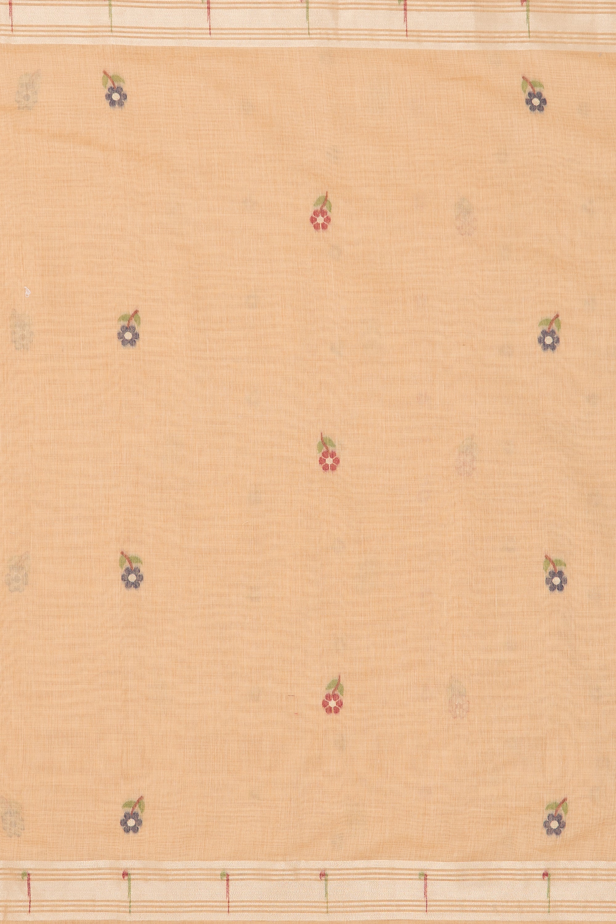 Butter Yellow Jamdhani Cotton Paithani Saree with Adbhuta Mayūra Pallu