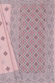 Rose Cotton Saree with Geometric Hīraka butti and Pallu