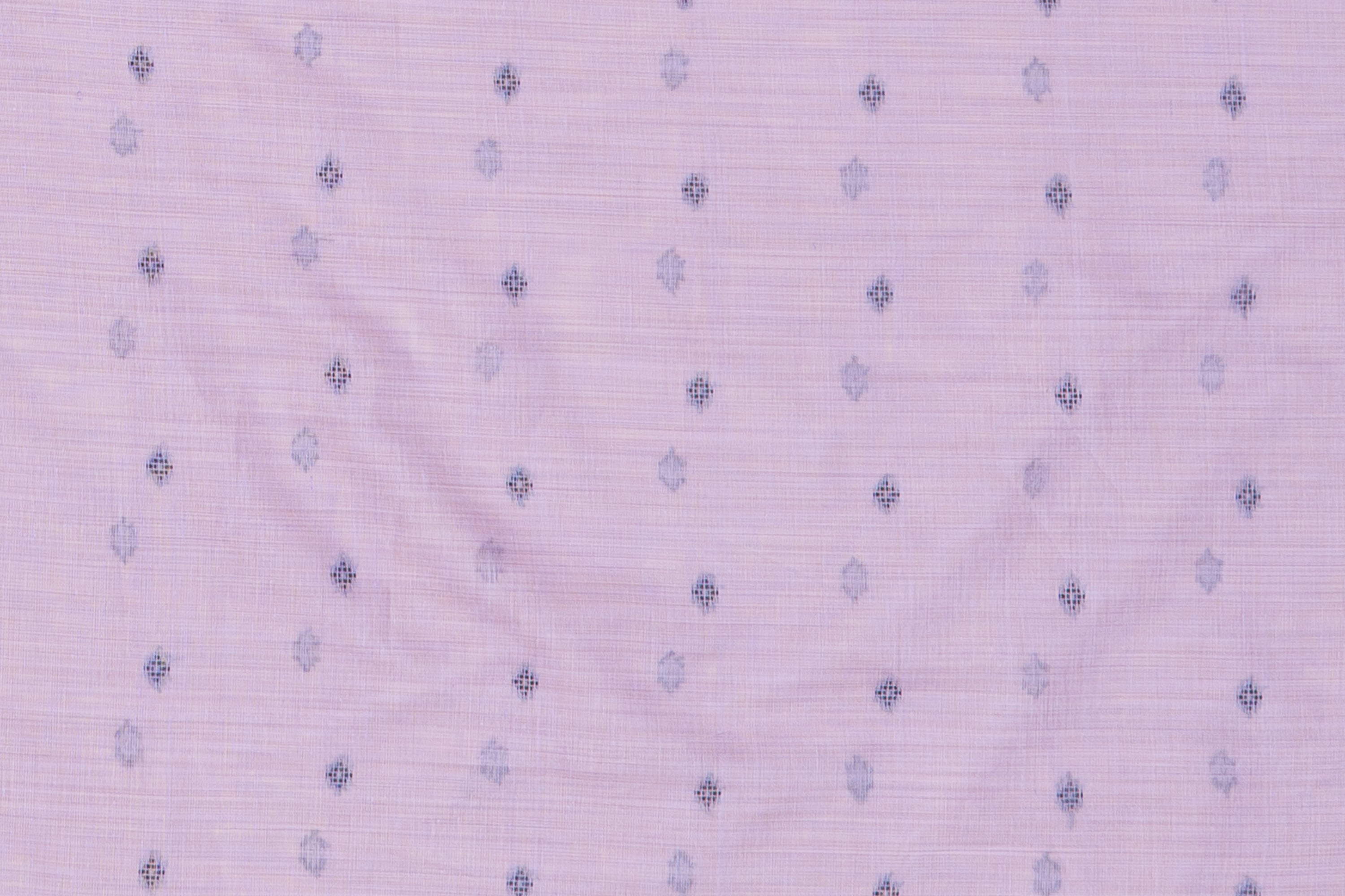 Lavender Cotton Saree with Geometric Hīraka butti and Pallu