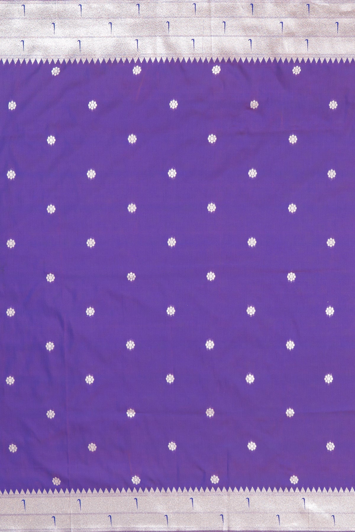 Royal Purple Apurva Silk Paithani Saree with Triple Muniya border and Lotus Pallu