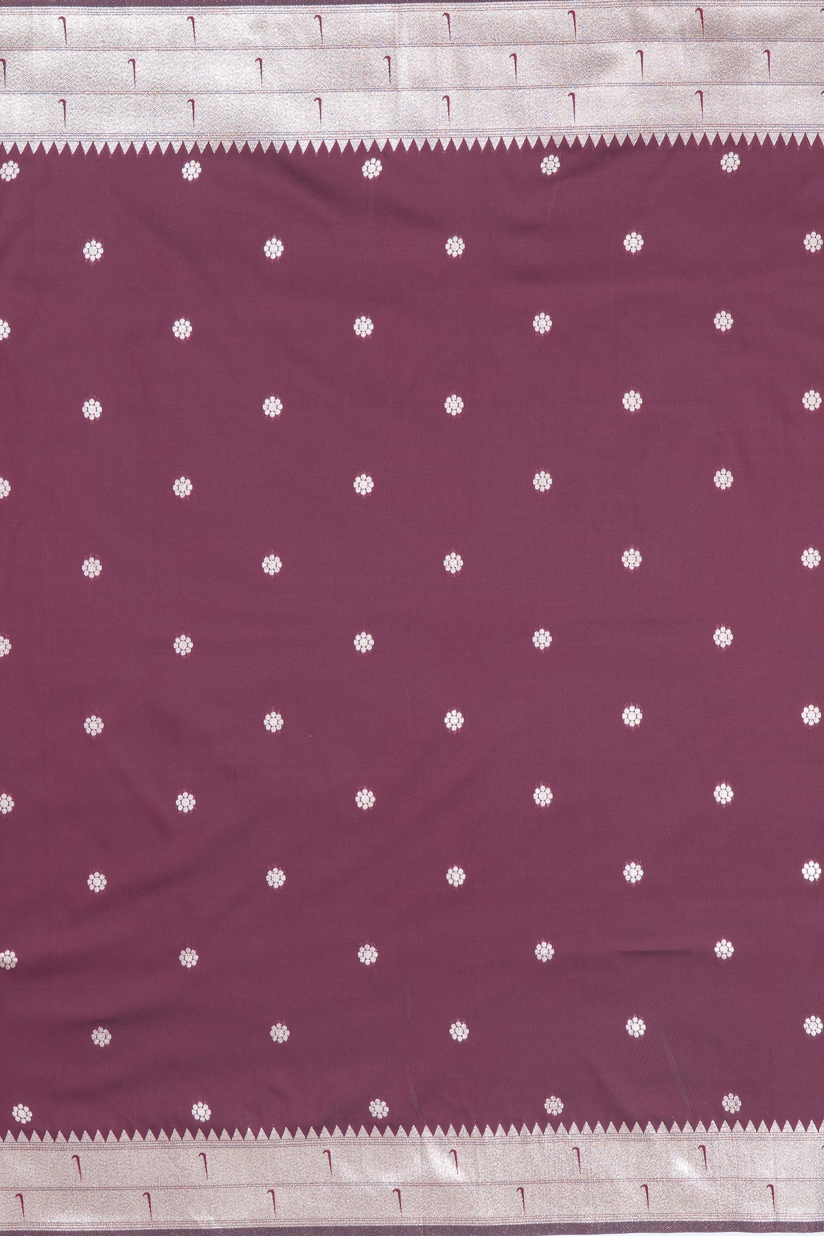 Wine Apurva Silk Paithani Saree with Triple Muniya border and Lotus Pallu