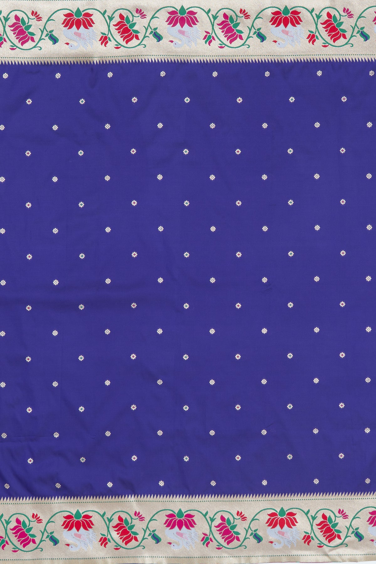 Purple Apurva Silk Paithani Saree with Star Meena butti, and Rajhans Pallu