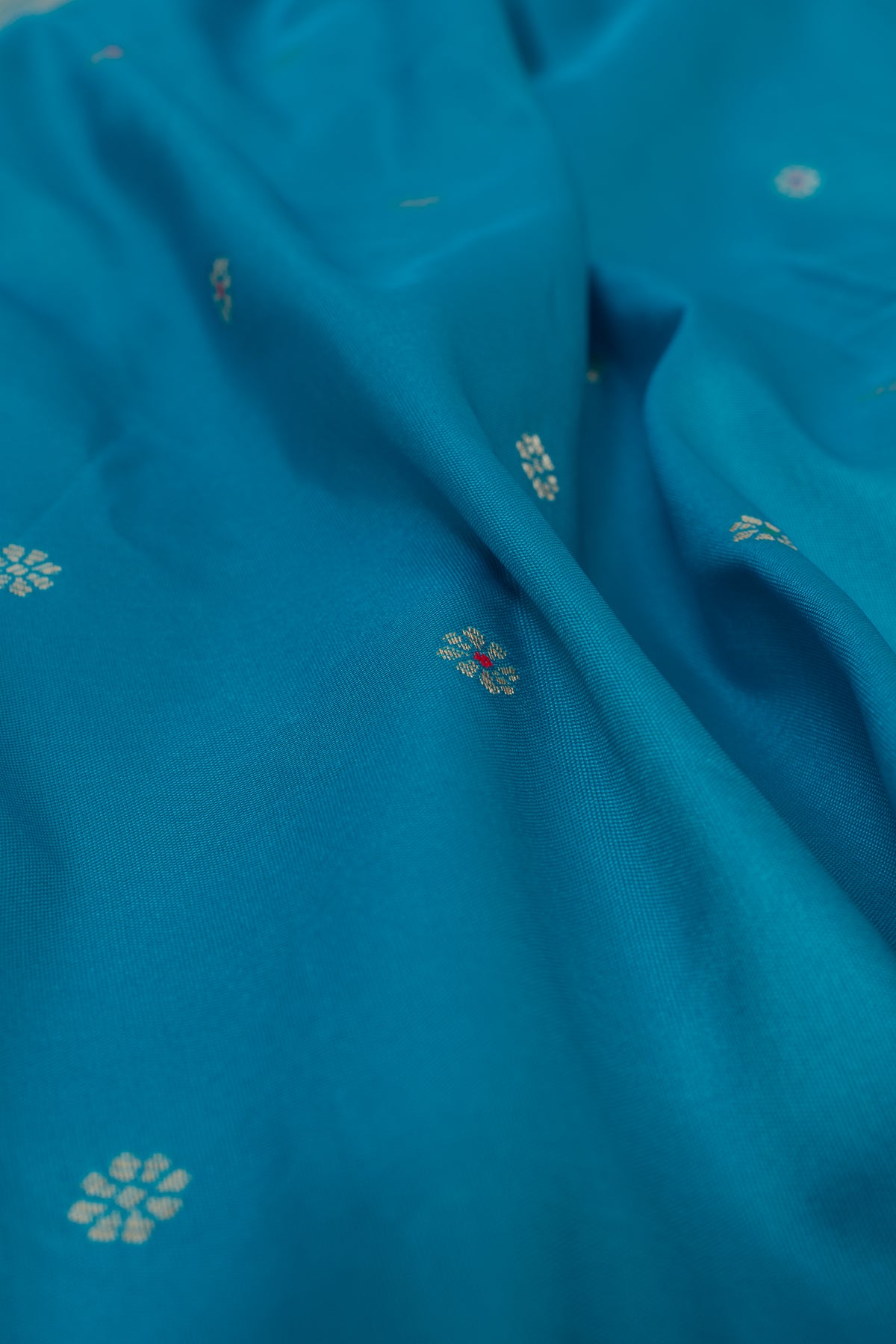 Neelamani Blue Apurva Silk Paithani Saree with Star Meena butti, and Rajhans Pallu