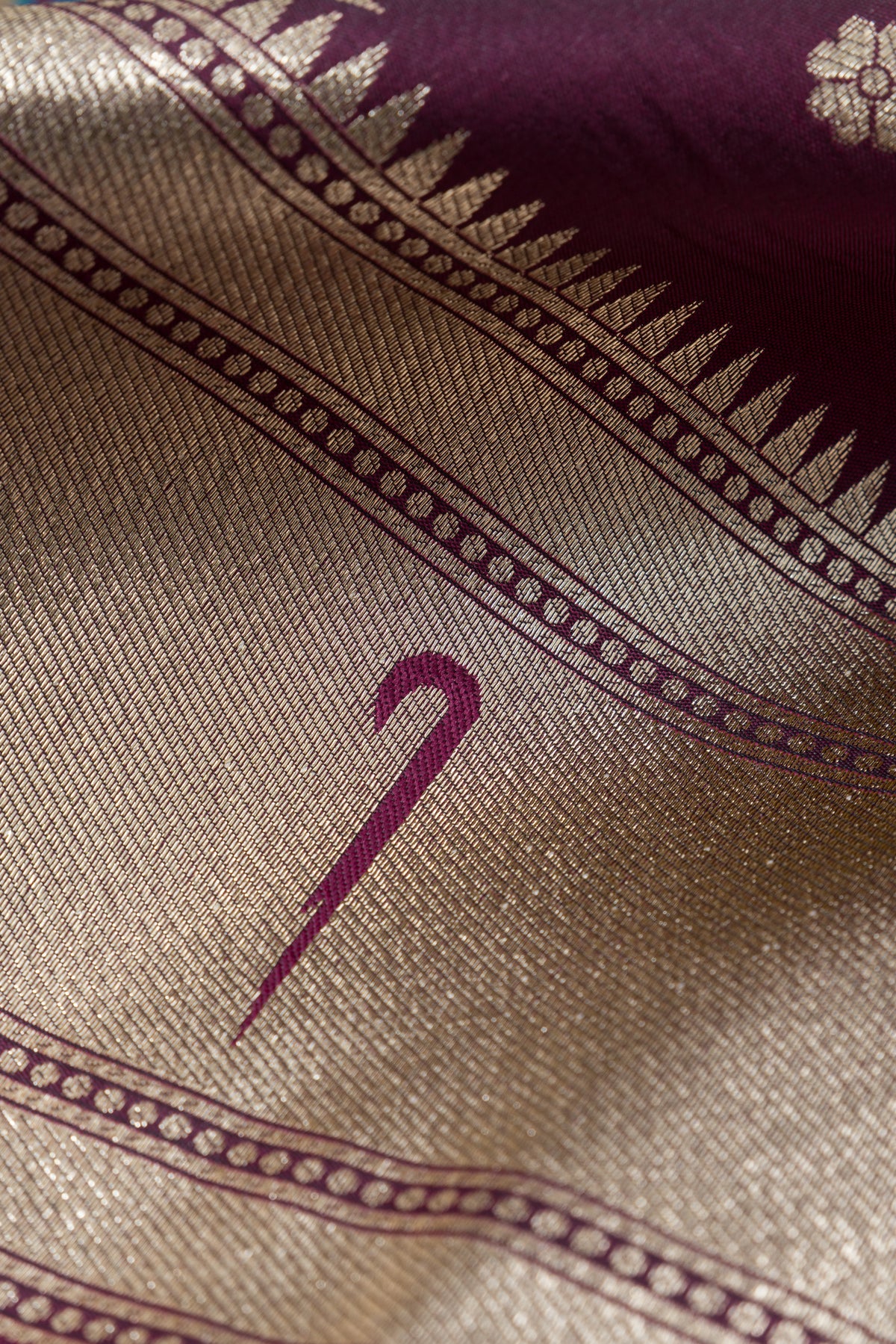Wine Apurva Silk Paithani Saree with Sitaara butti, Muniya border and Resham threadwork Floral Pallu