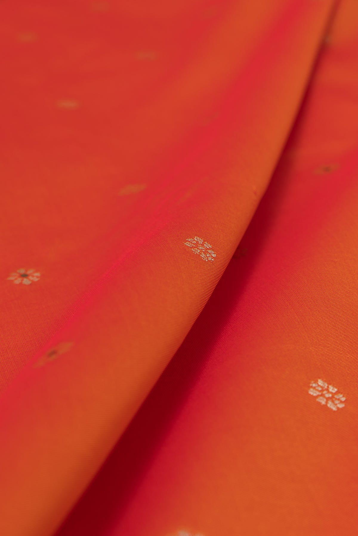 Kesari Orange Apurva Silk Paithani Saree with Star Meena butti, and Rajhans Pallu