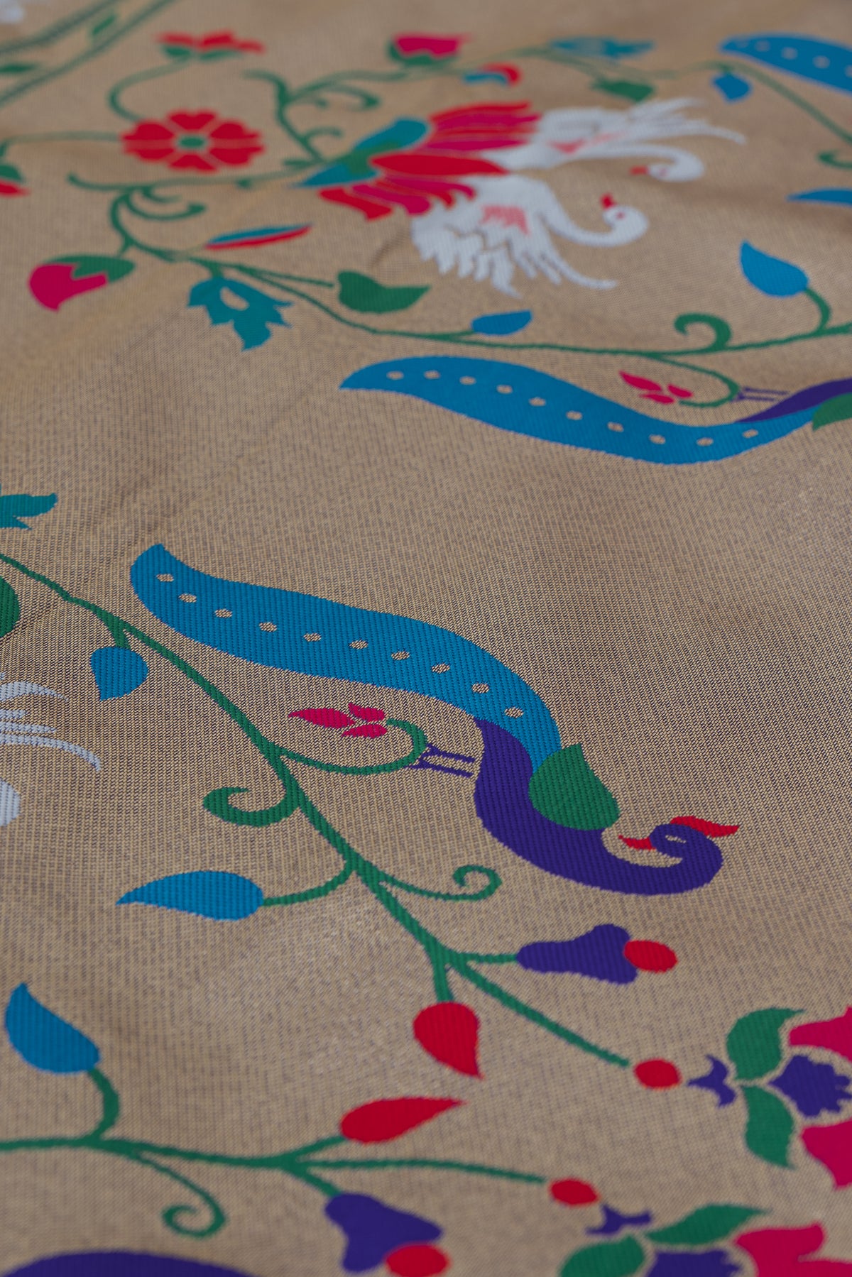 Purple Apurva Silk Paithani Saree with Star Meena butti, and Rajhans Pallu