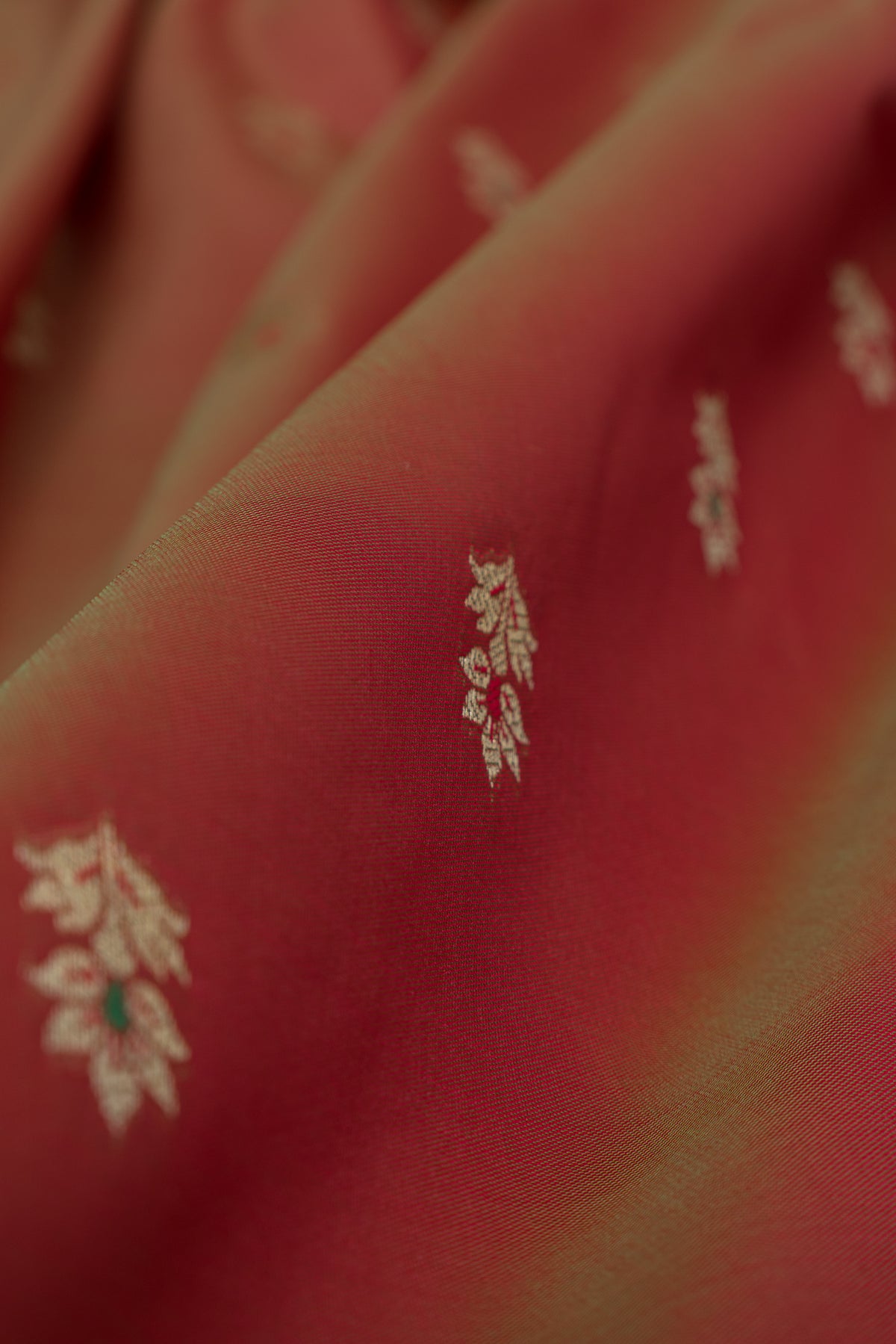 Dhoop Chaon Rust Katan Silk Paithani Saree with Rose Meena butti, Munya border and Brocade blouse