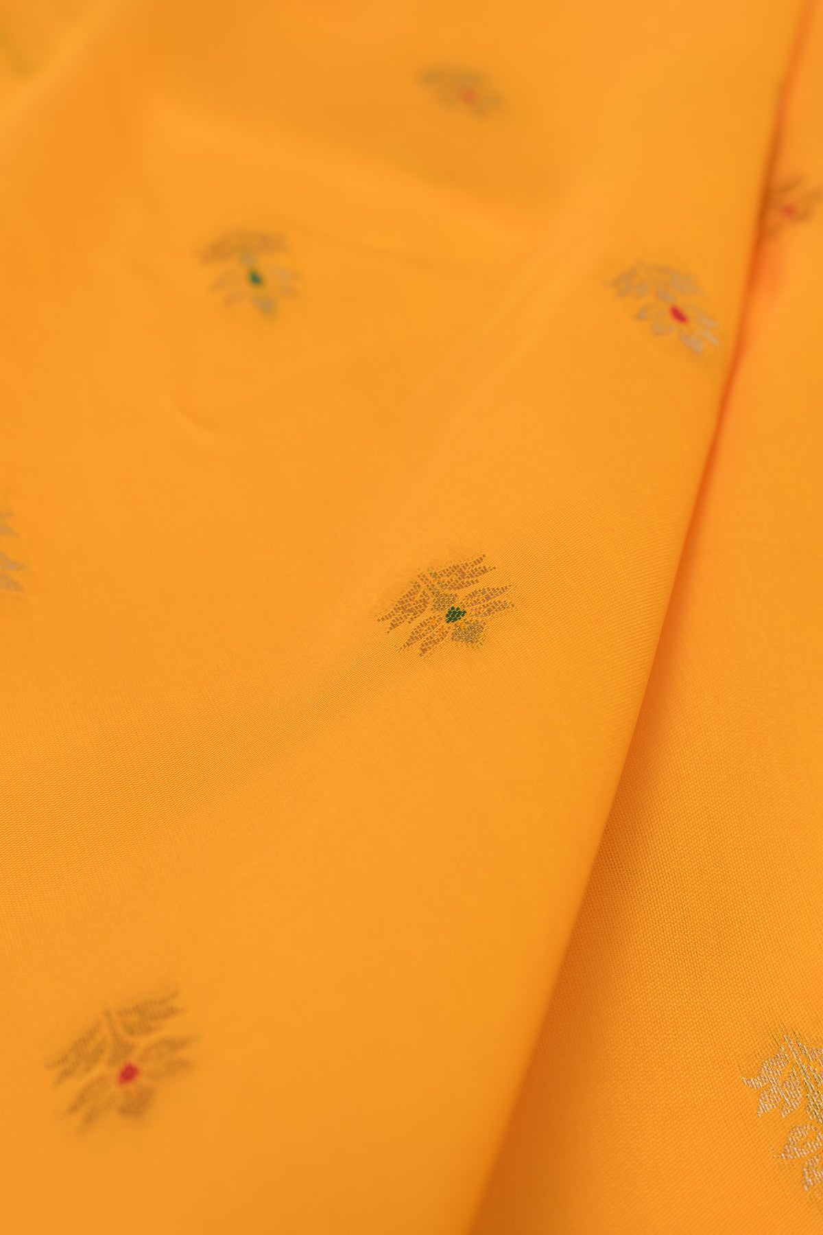 Haldi Yellow Katan Silk Paithani Saree with Rose Meena butti, Munya border and Brocade blouse