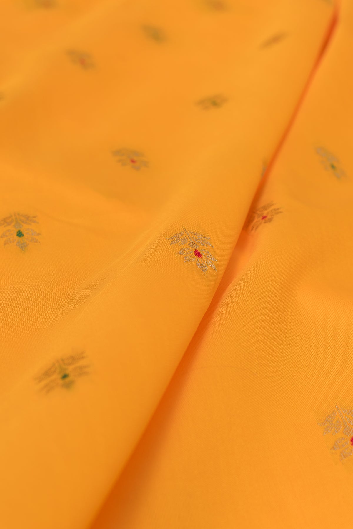 Haldi Yellow Katan Silk Paithani Saree with Rose Meena butti, Munya border and Brocade blouse