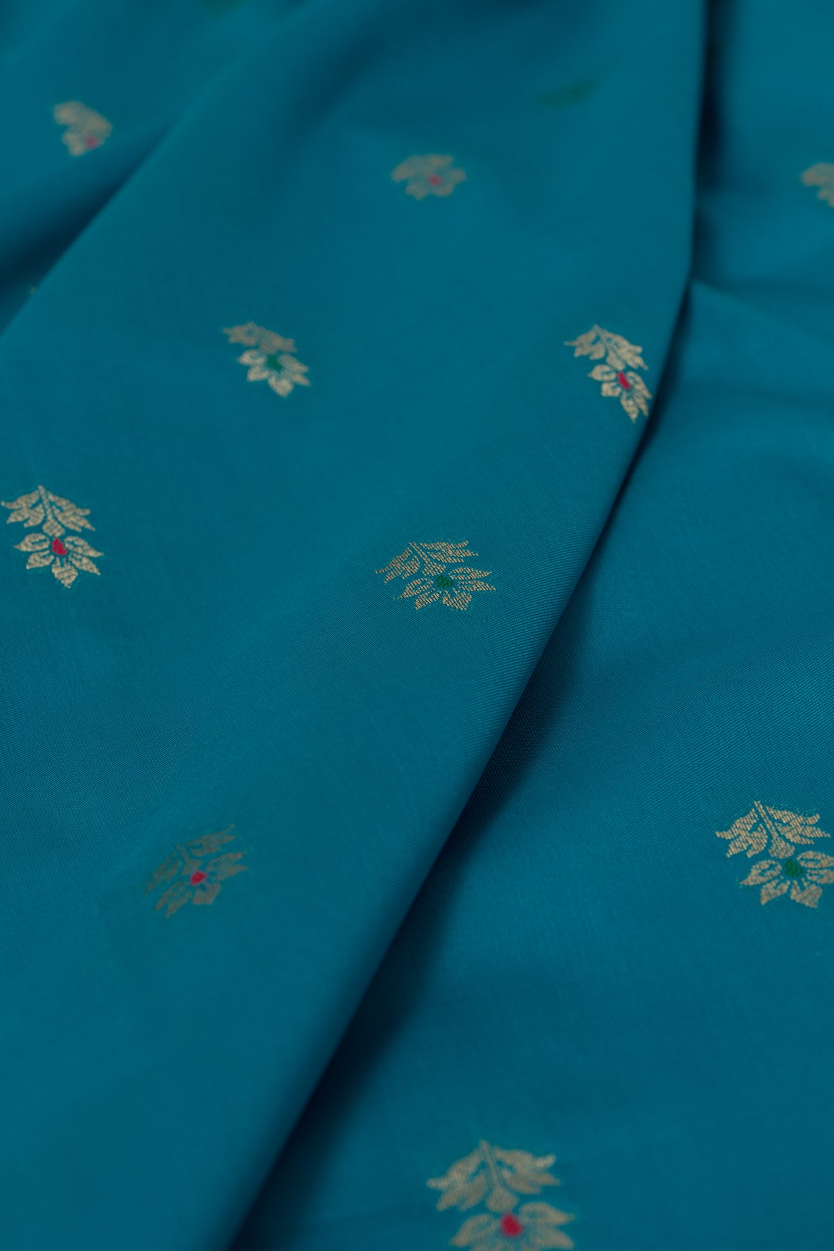 Morpankhi Blue Katan Silk Paithani Saree with Rose Meena butti, Munya border and Brocade blouse