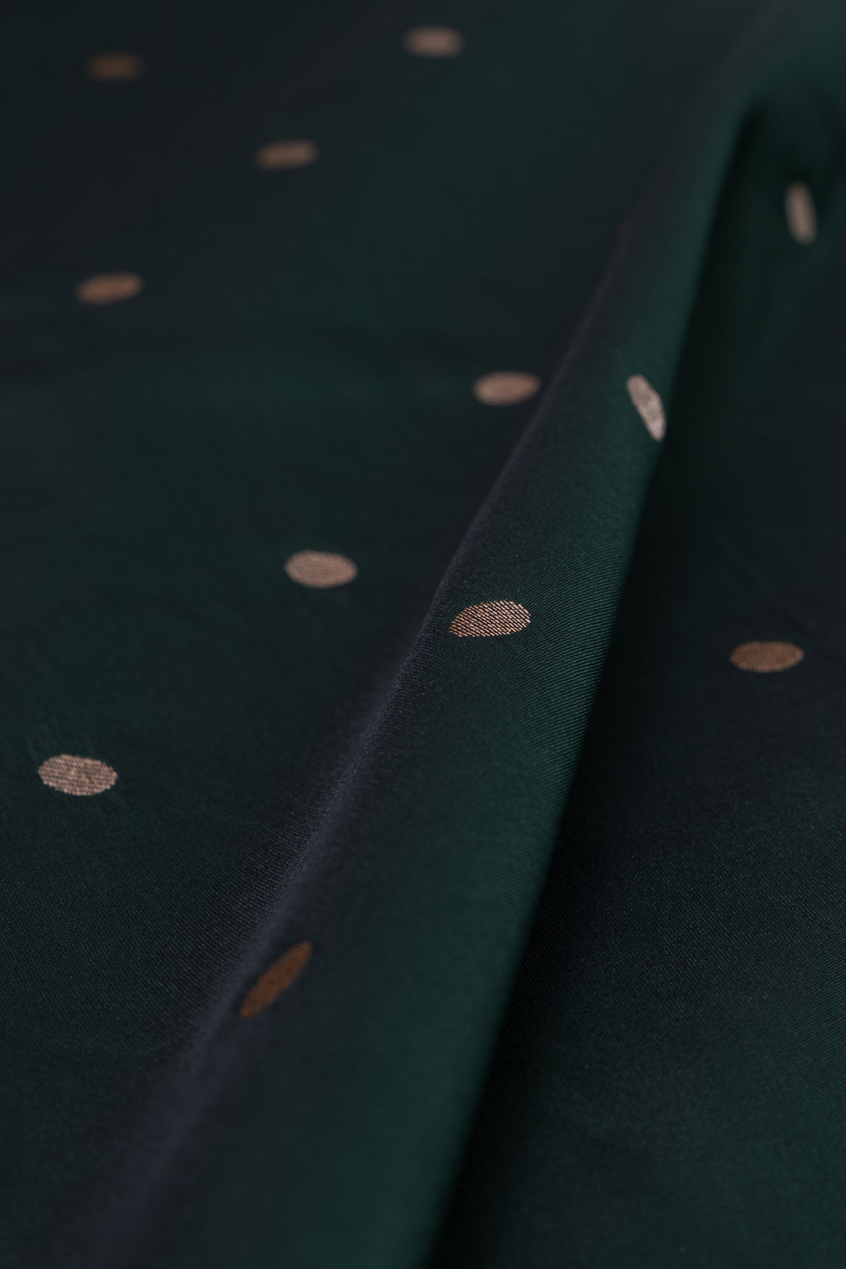 Bottle Green Apurva Silk Paithani Saree with Round gold zari butti, Multi colour Muniya border, Multi Pallu and Brocade blouse