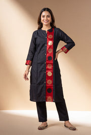 Black Mayanka Kurti with Mandala Motifs