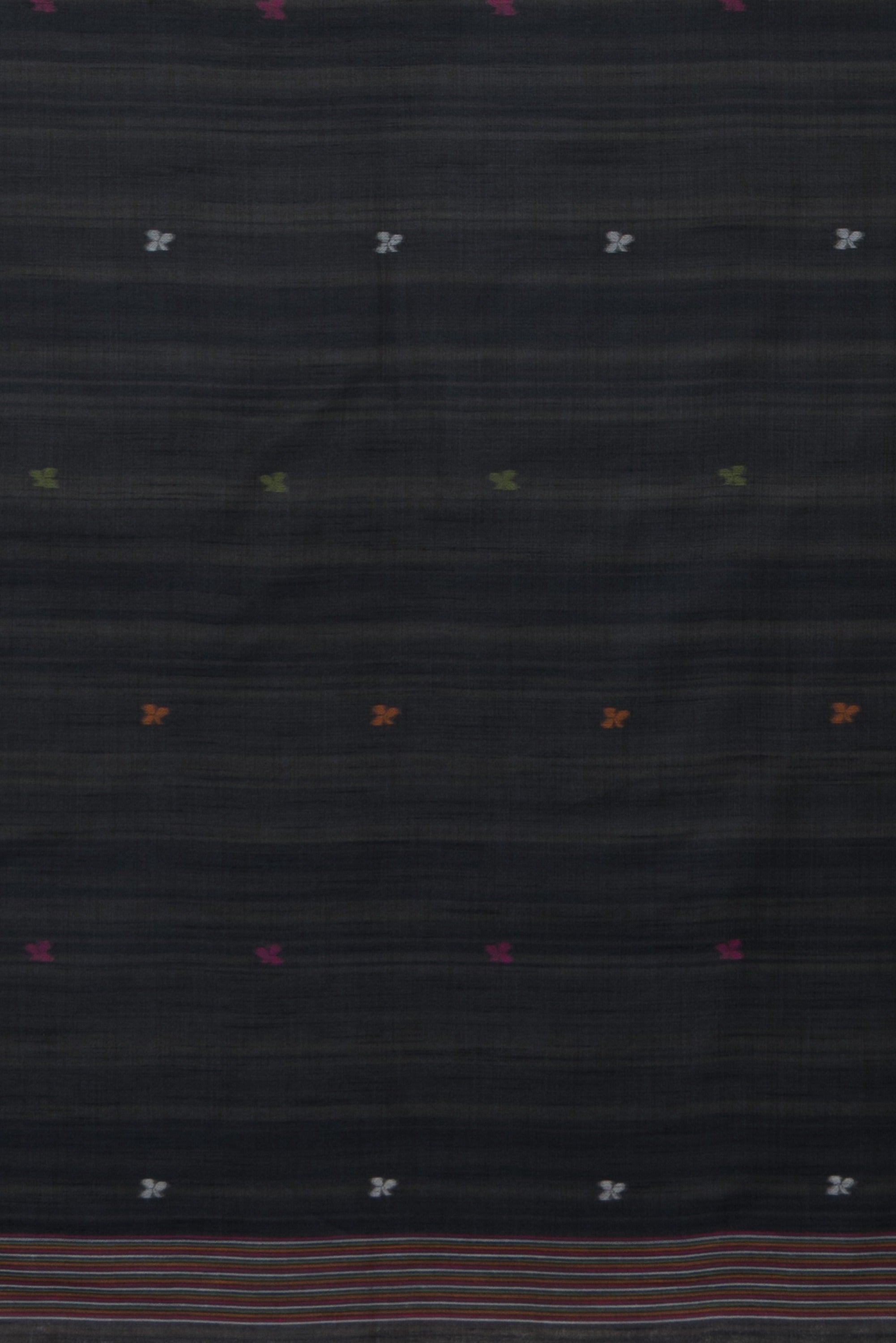 Black and Cream Paithani-Concept Saree with Nandi Pallu and Floral Pallu