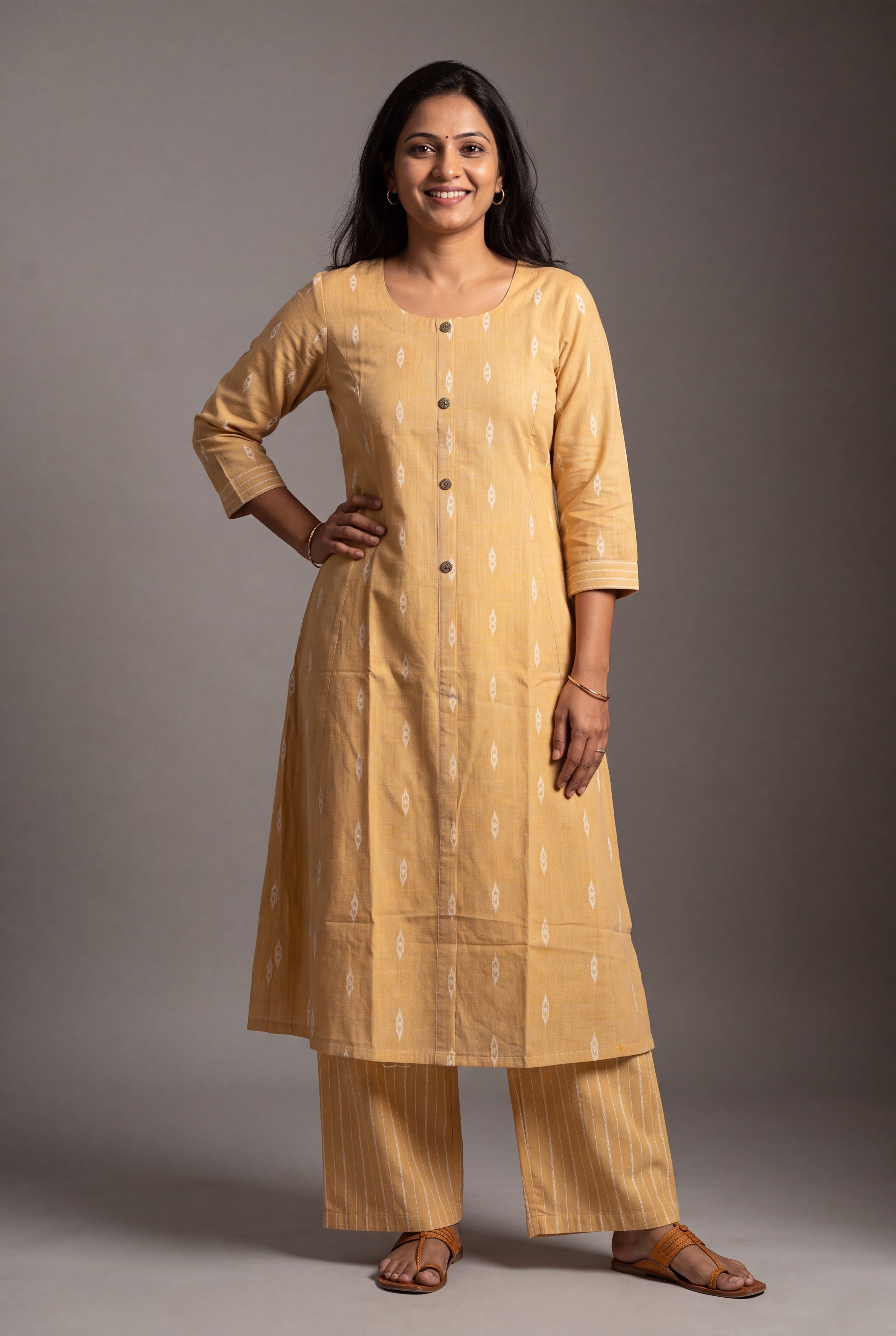 Butter Yellow Bhāgya Co-ord Set
