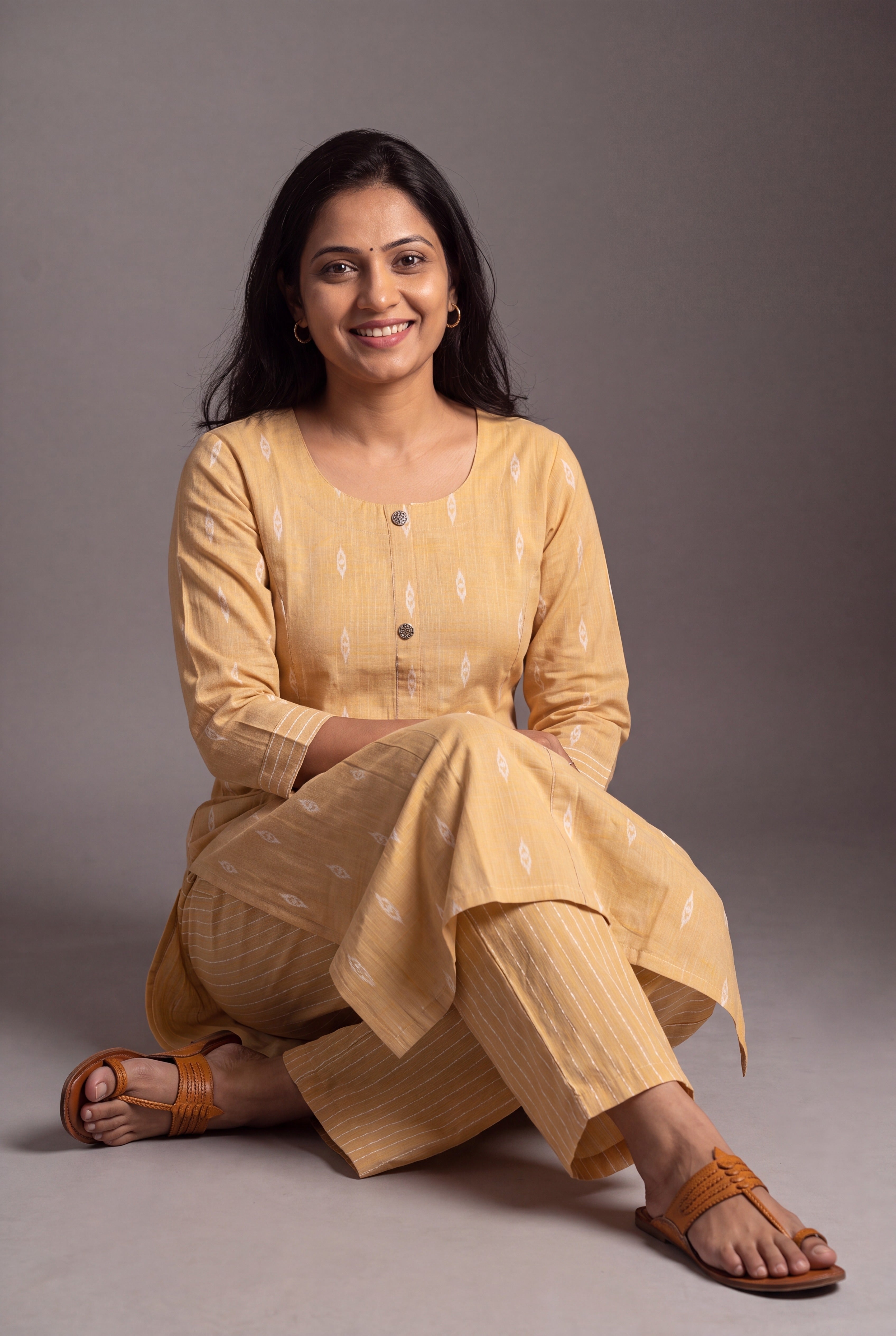 Butter Yellow Bhāgya Co-ord Set
