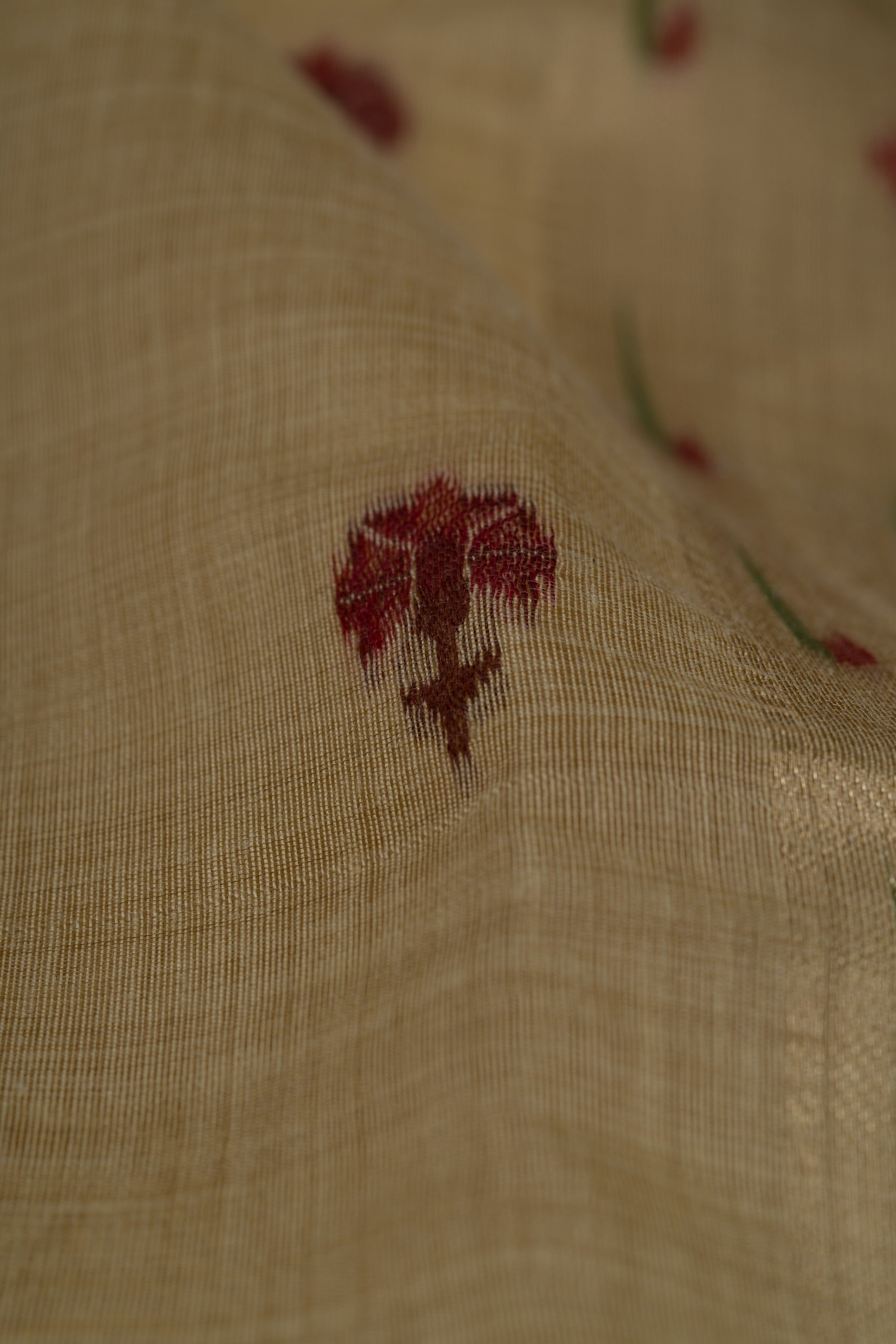 Butter Yellow Cotton Paithani Saree with Asawali-Prasūna Pallu
