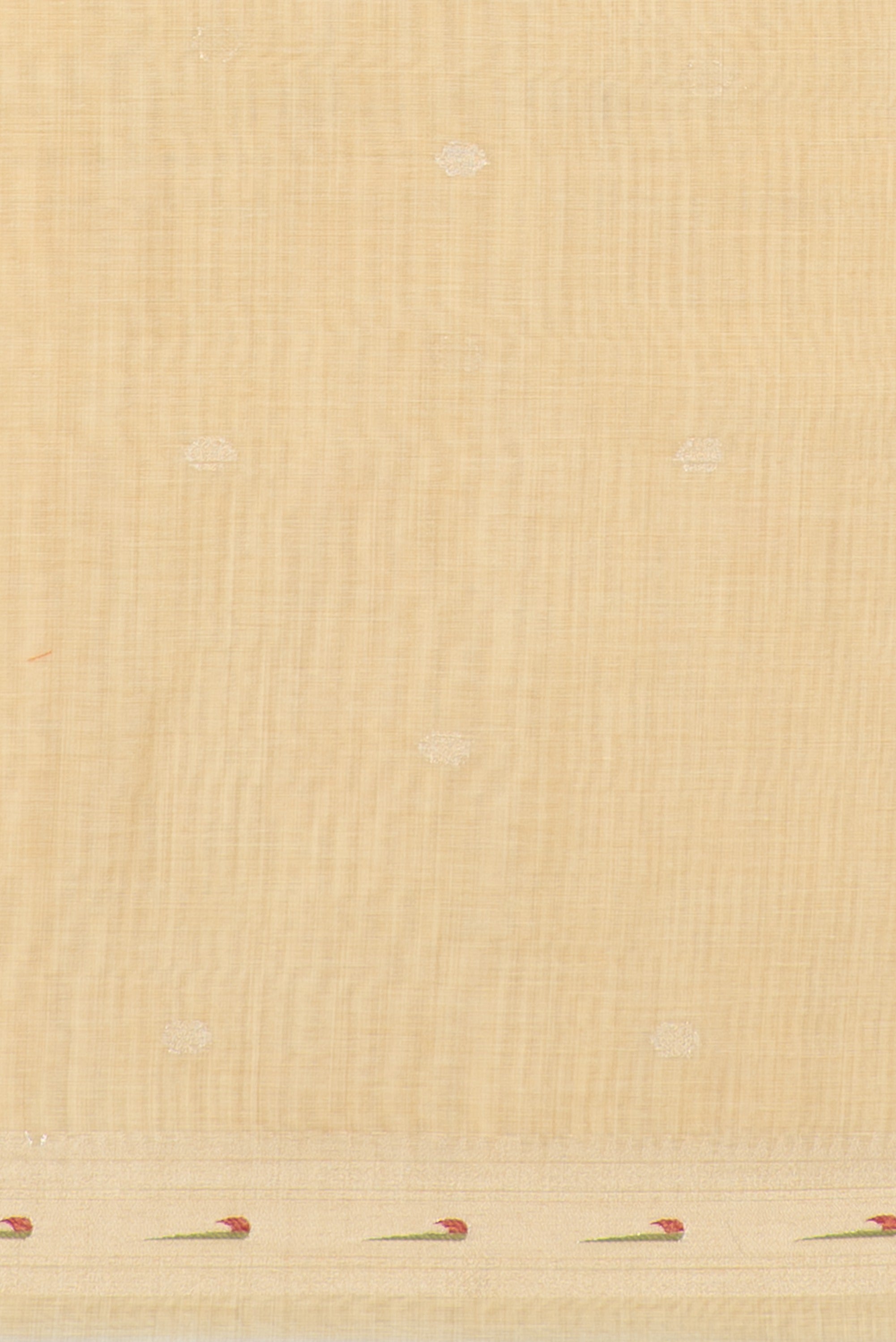 Butter Yellow Cotton Paithani Saree with Asawali-Prasūna Pallu