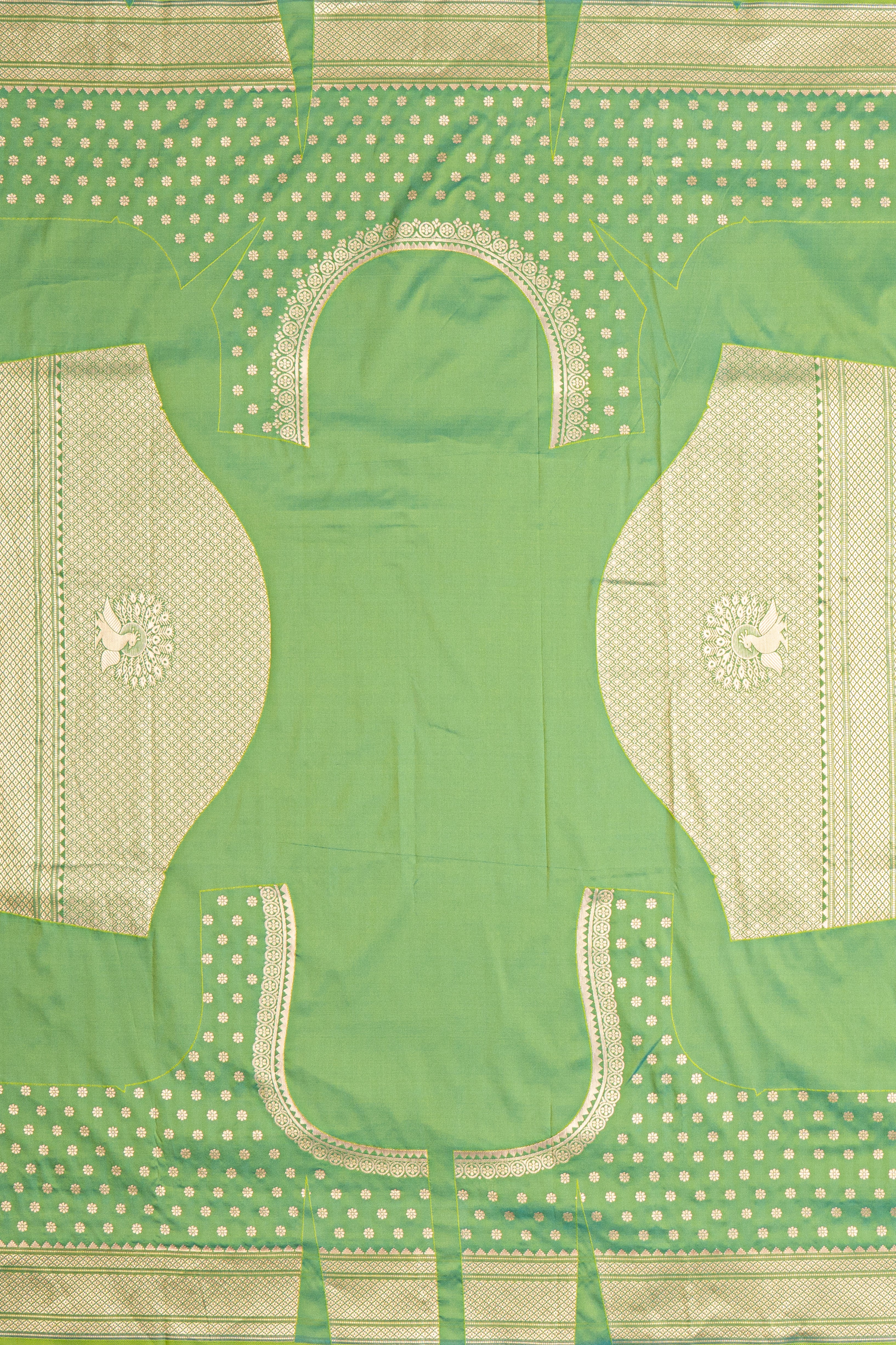 Green Katan Silk Paithani Saree with Irkal border