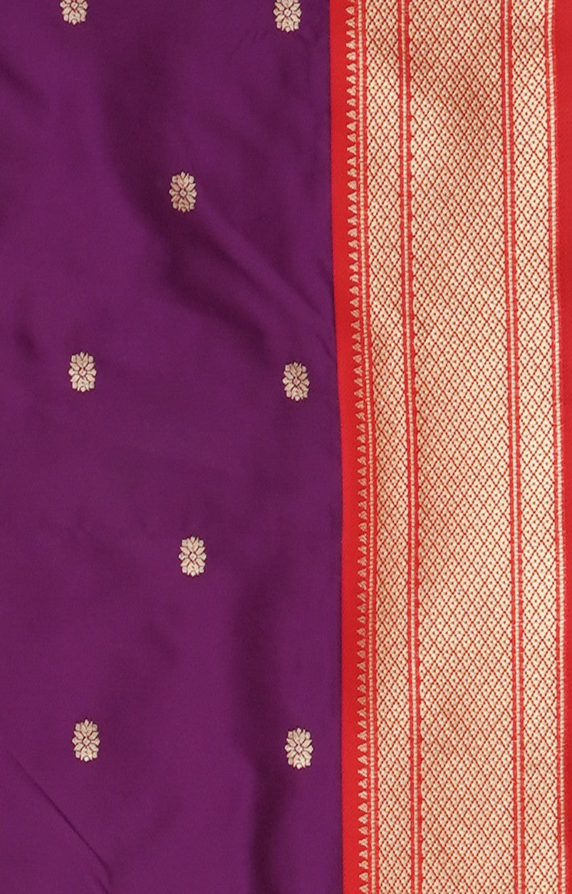 Purple Apurva Silk Paithani Saree