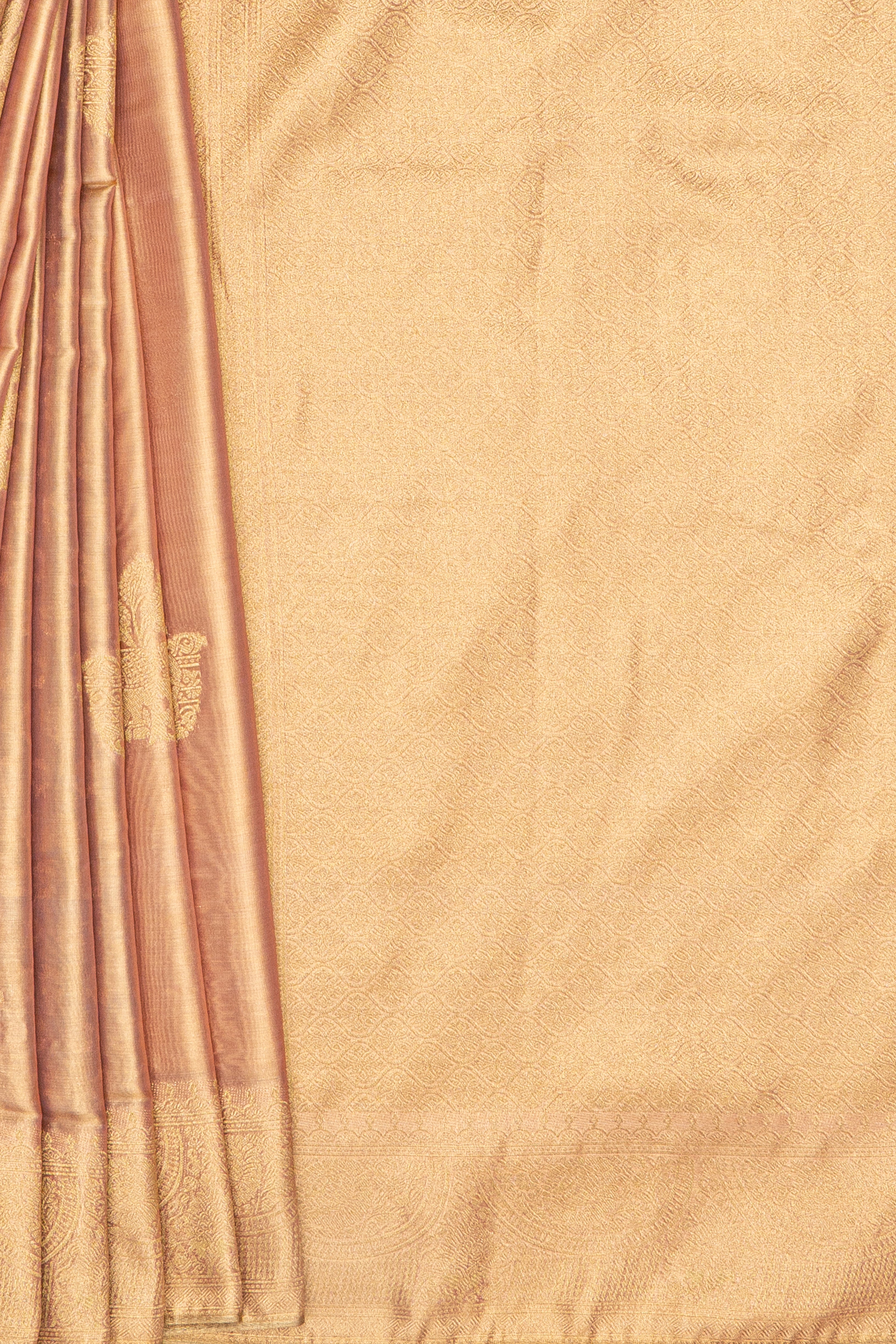 Pastel Pink Tissue Silk Kanjivaram Saree