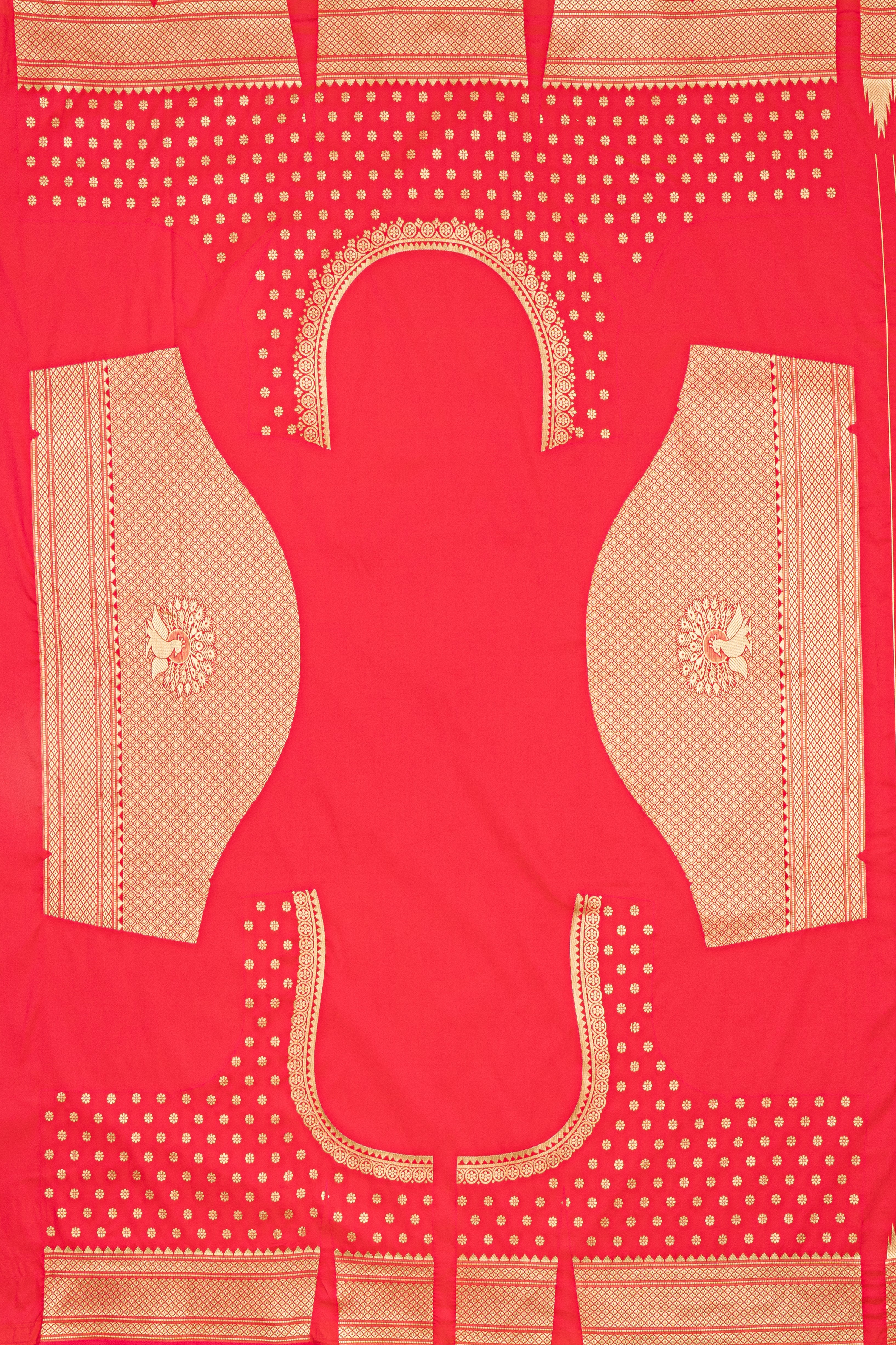 Red Katan Silk Paithani Saree with Irkal border