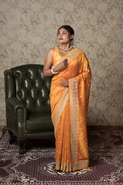 Mustard Yellow Georgette Saree