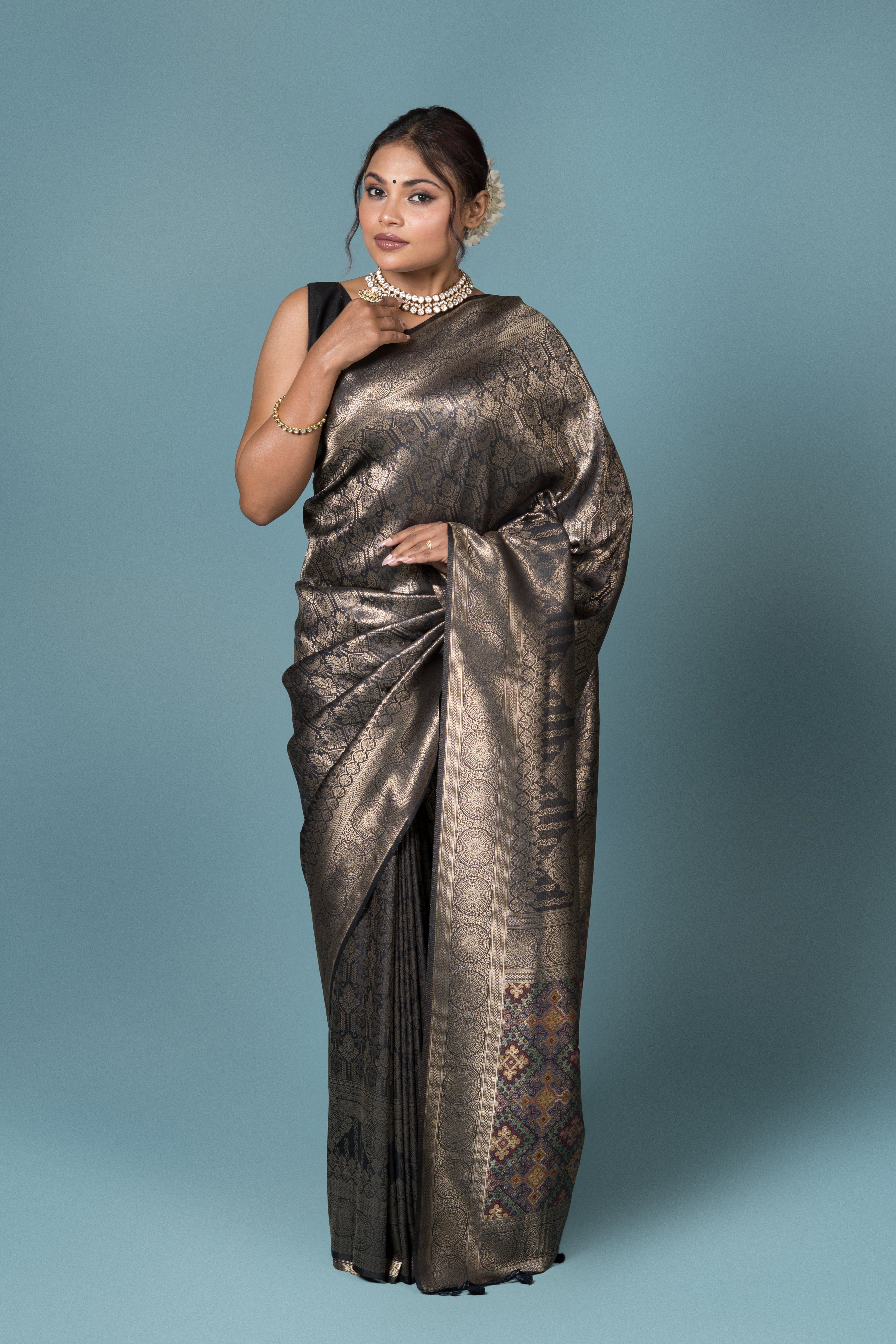 Black Soft Silk Saree
