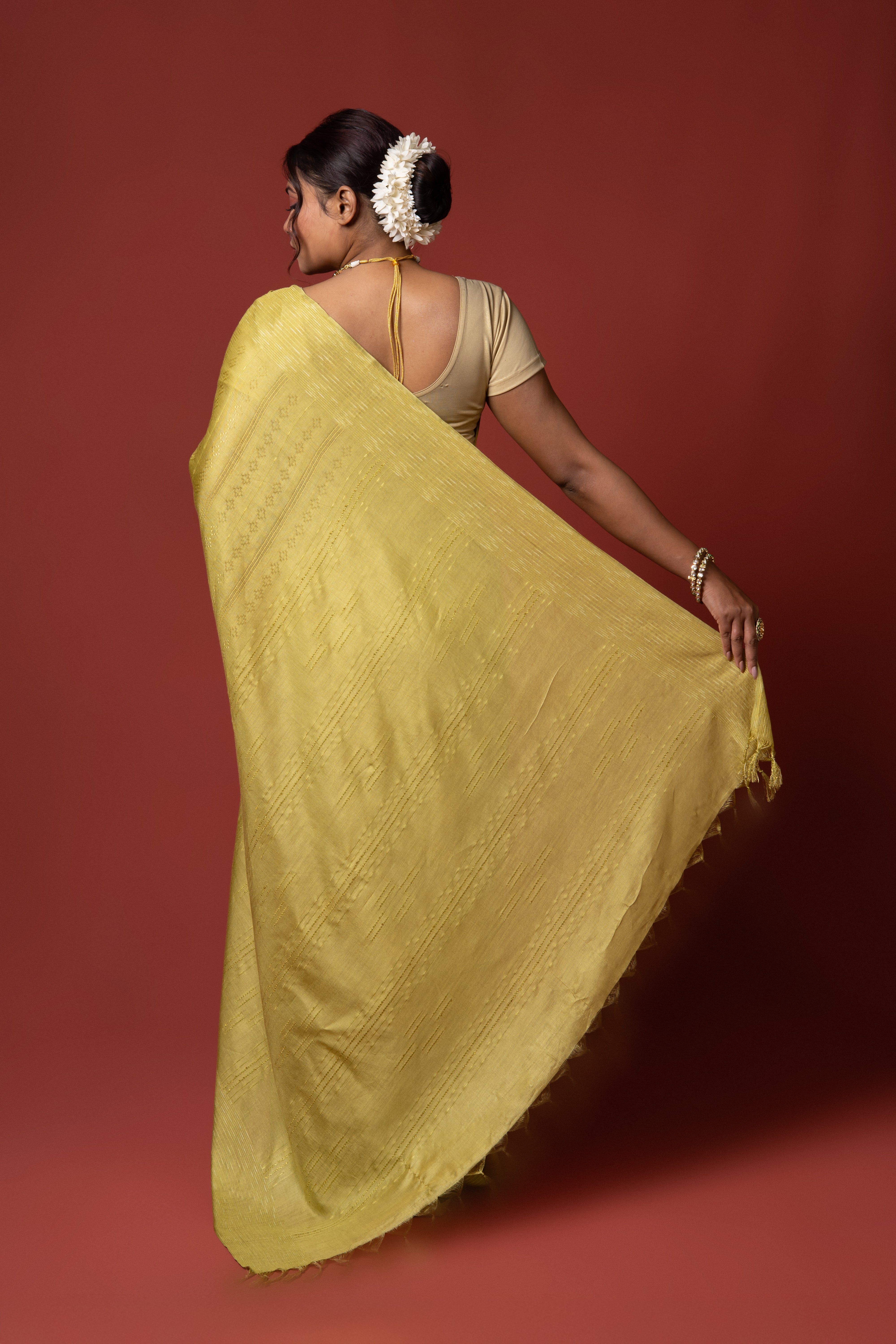 Liril Green Tussar Silk Saree