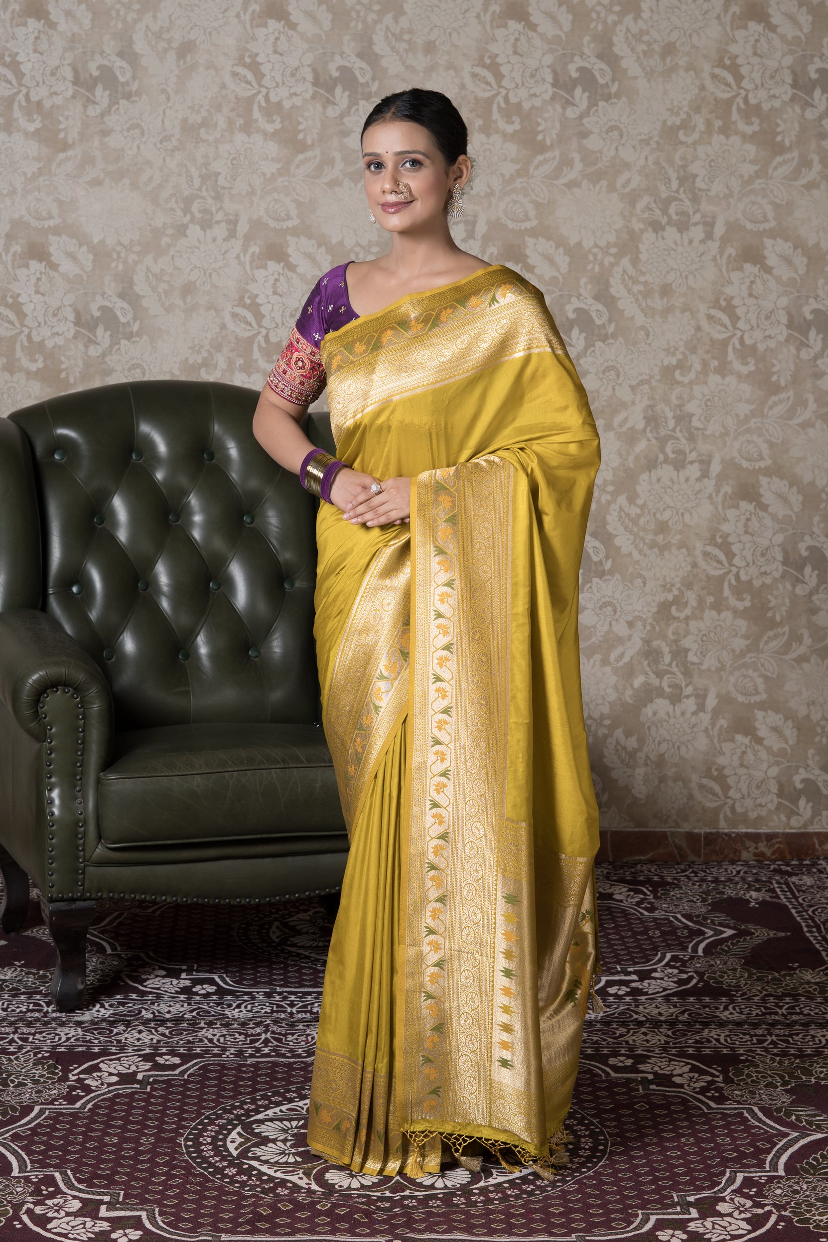 Yellow Soft Silk Saree