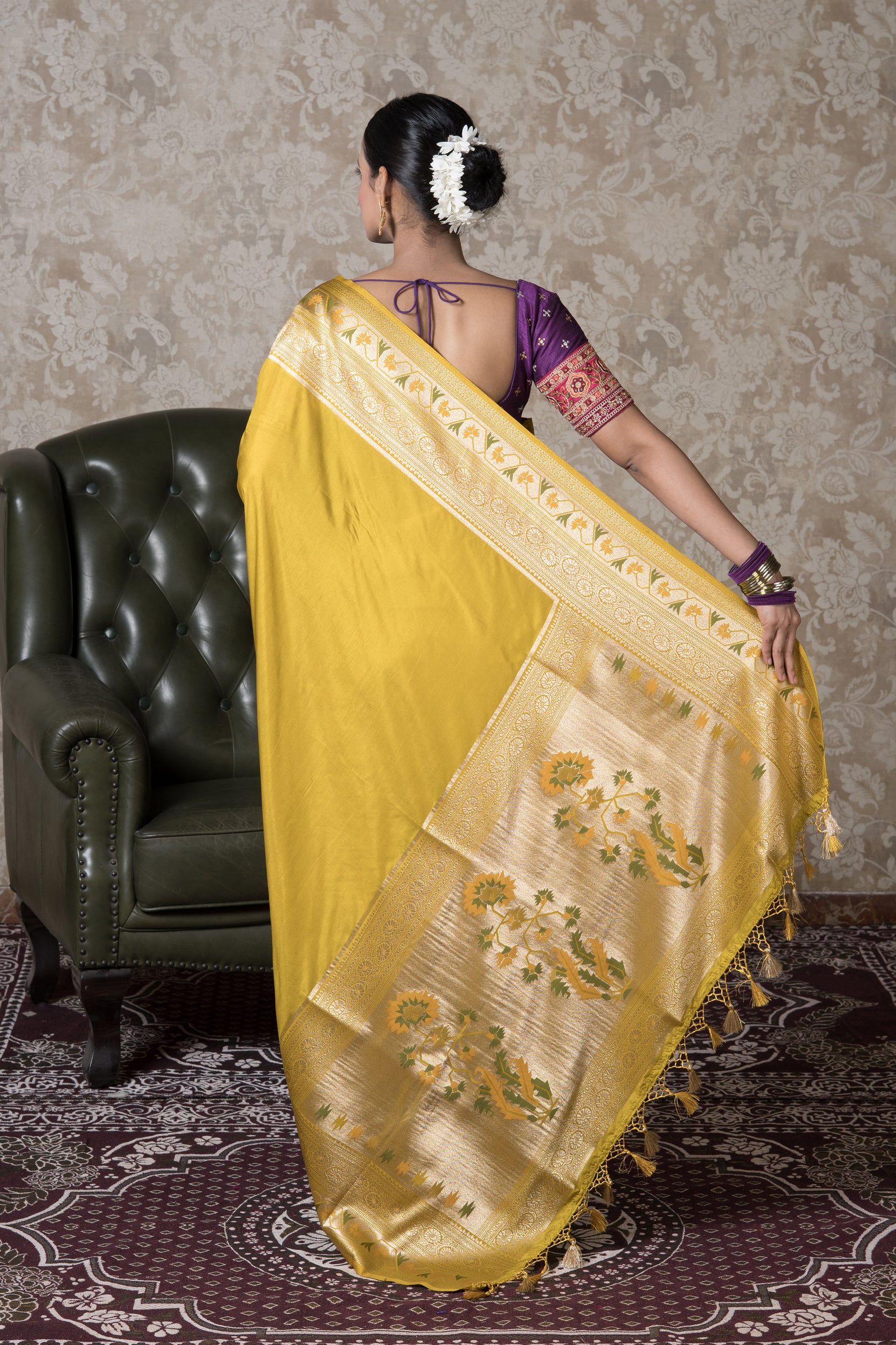Yellow Soft Silk Saree