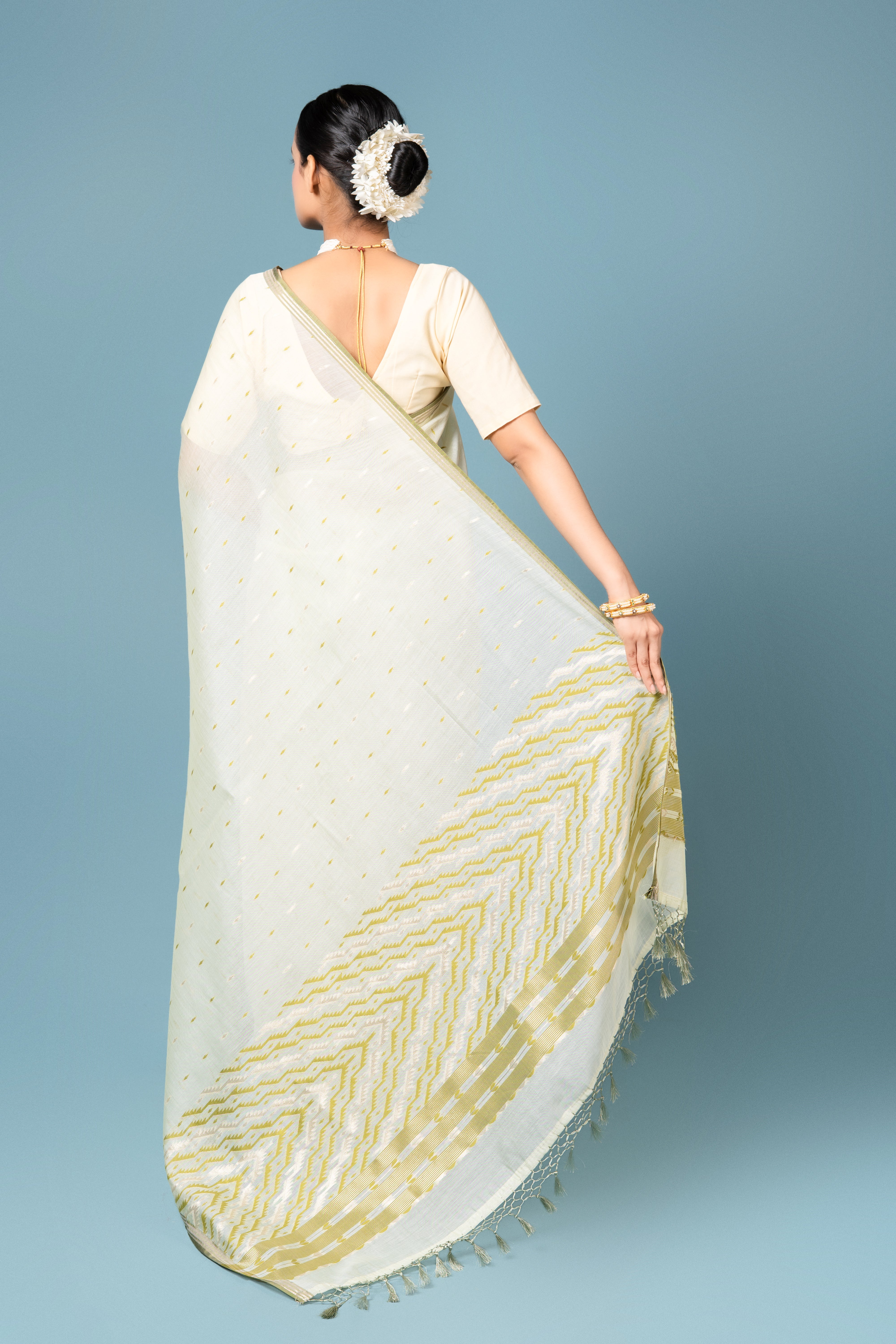 Light Green Cotton Saree