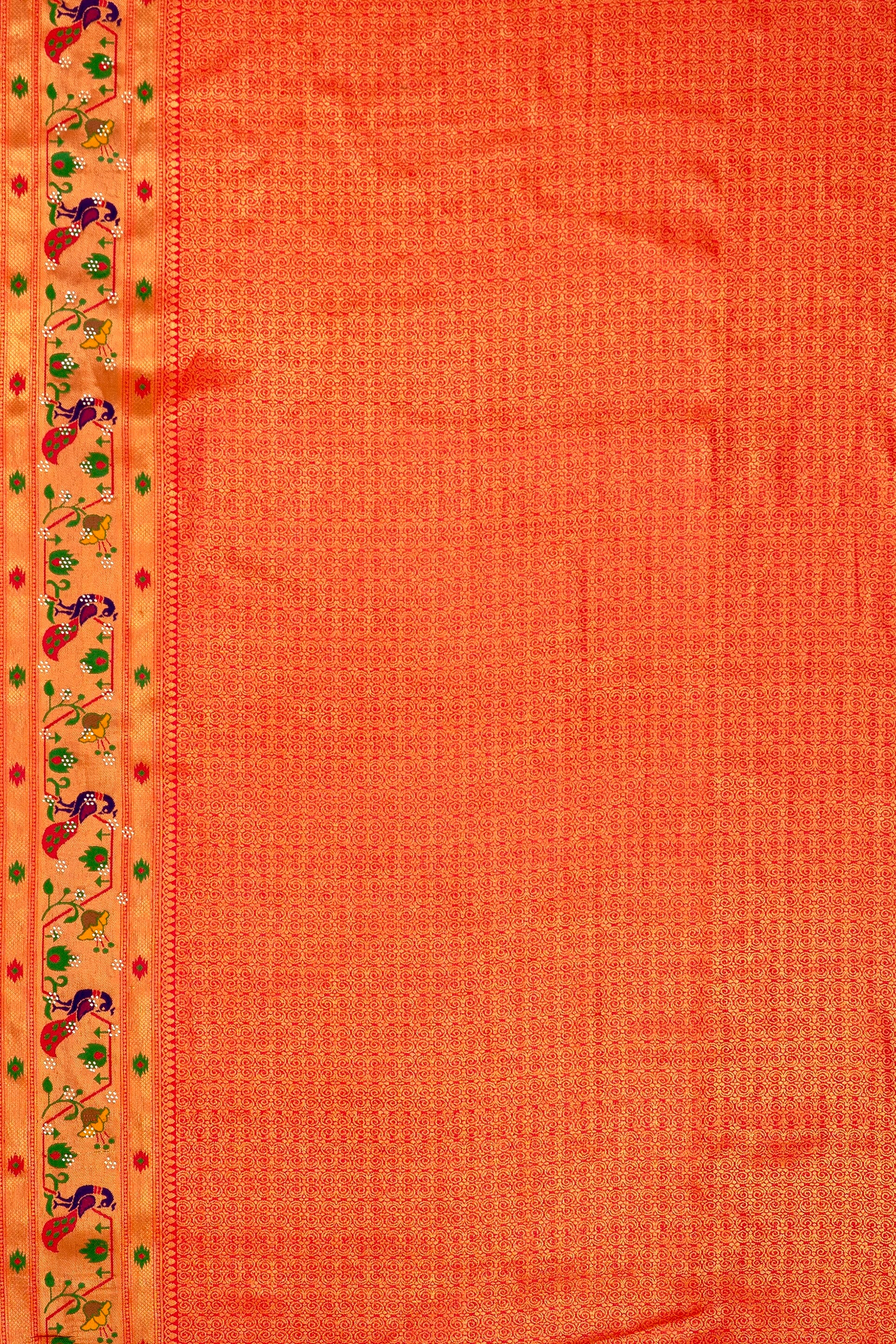 Gold Tissue Silk Paithani with Stonework on Pallu and Border